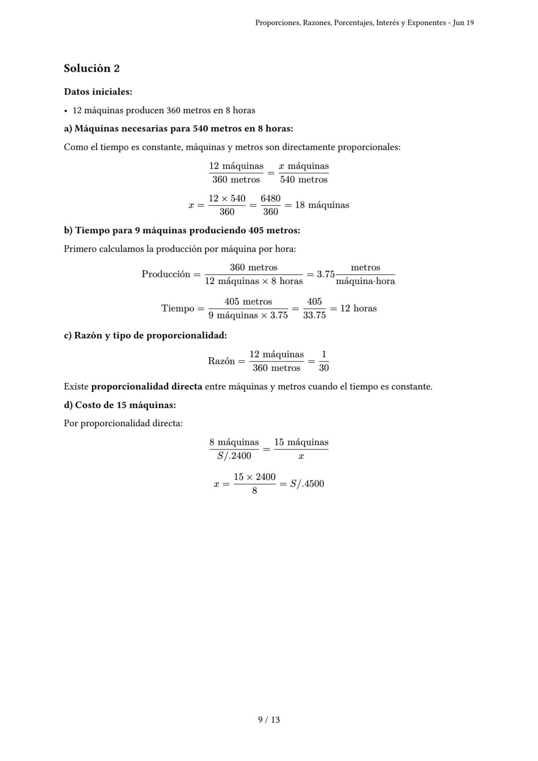 Proporciones, Razones, Porcentajes, Interés y Expo-
nentes
Generado por Claudia Ferrari - Jun 19
Descripción: Este examen evalúa proporcione