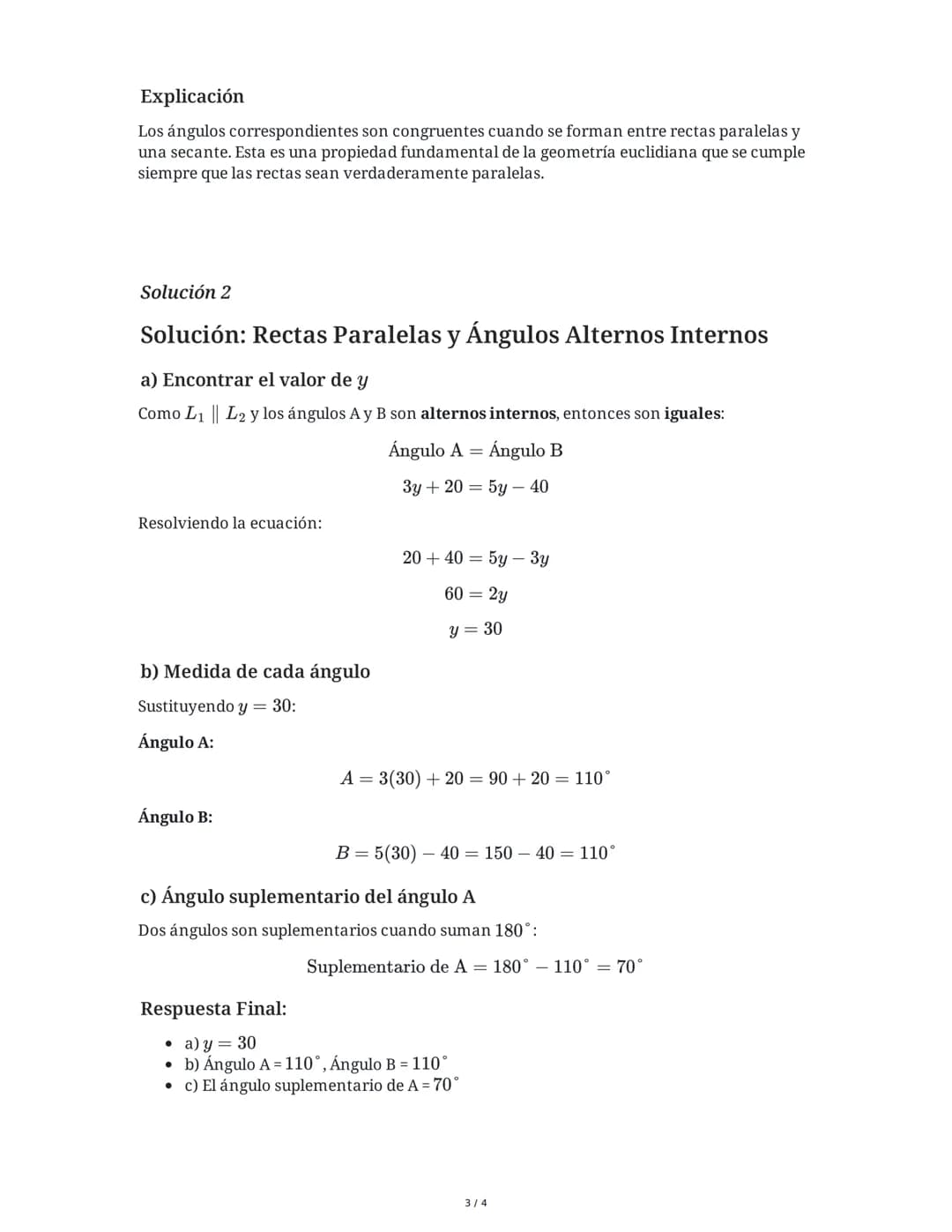 31 May 2025
Ángulos entre Paralelas y Secantes: Cálculo
Algebraico
Tarea 1
Dadas las rectas paralelas L1 y L2 cortadas por una secante, obse