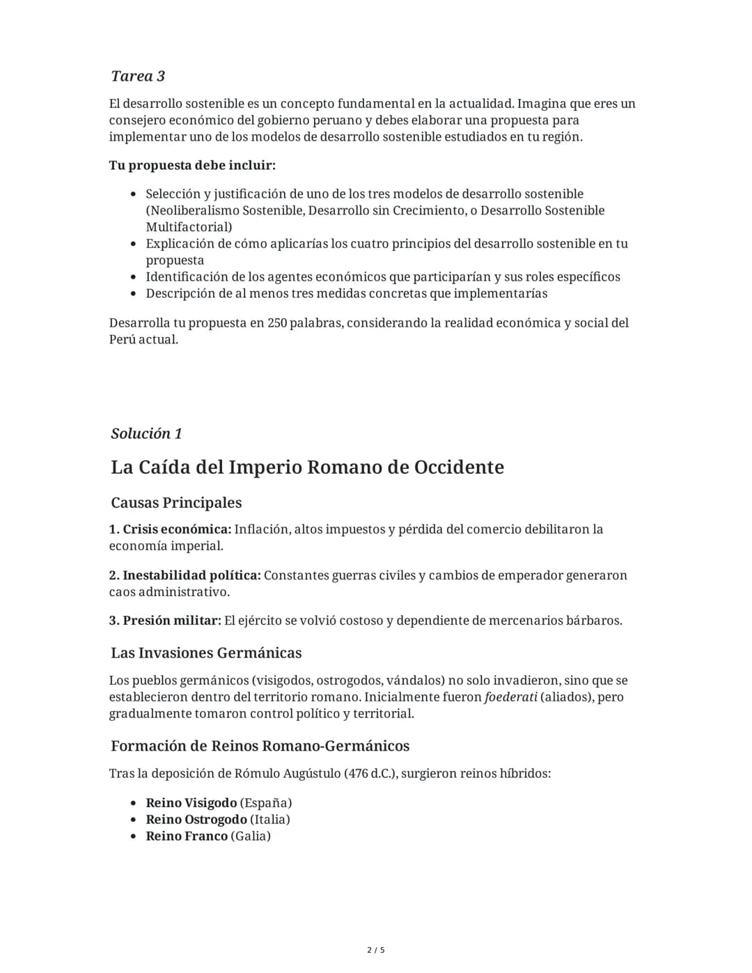 # Feudalismo, Bizancio y Economía Medieval

31 May 2025

## Tarea 1
Analiza las causas y consecuencias de la caída del Imperio Romano de Occ