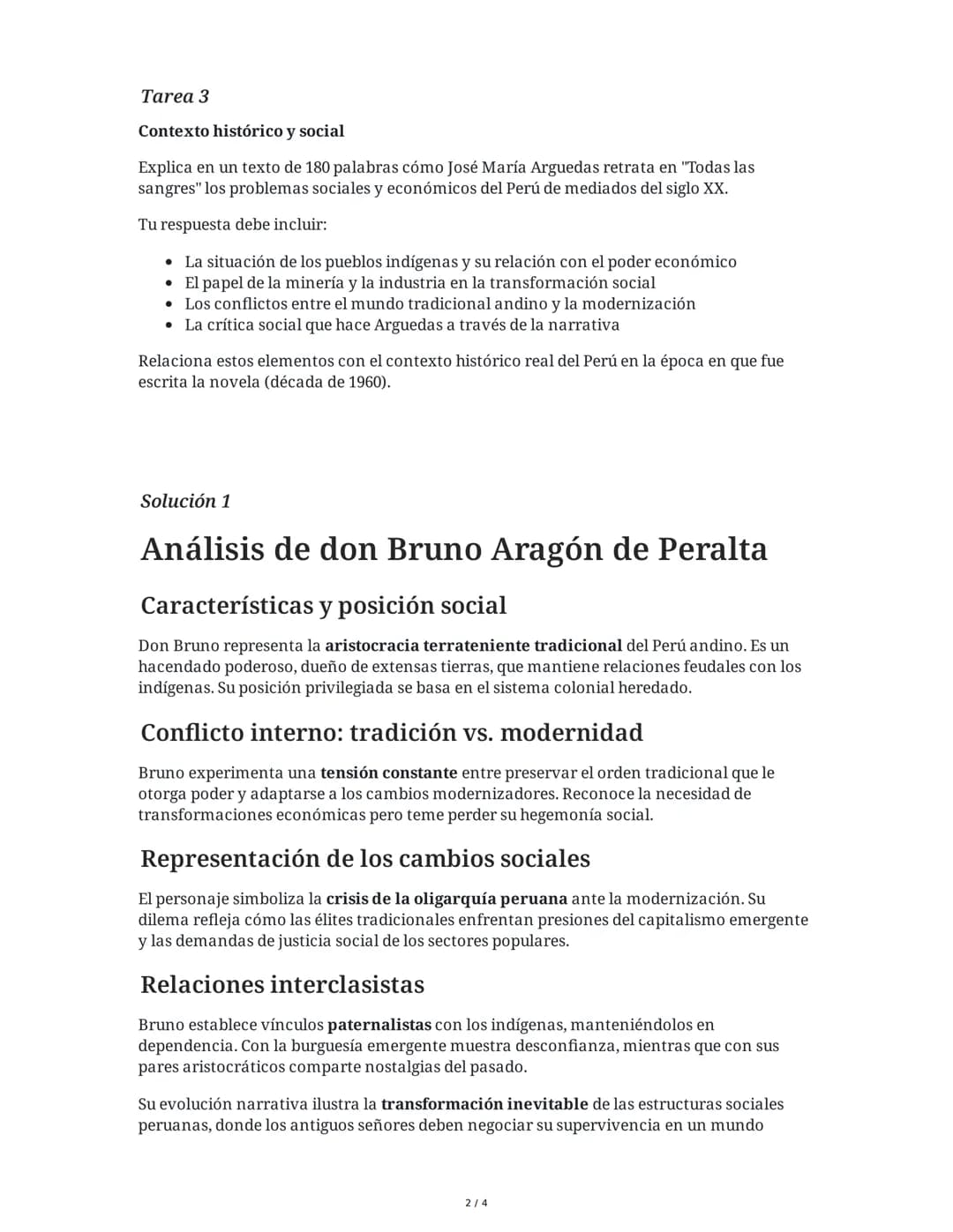 ## Todas las Sangres: Análisis Profundo

2 June 2025

### Tarea 1

#### Análisis de personajes y conflictos sociales

Analiza el personaje d