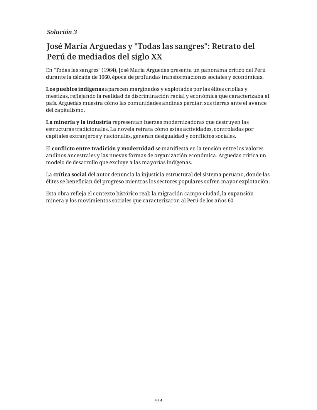 ## Todas las Sangres: Análisis Profundo

2 June 2025

### Tarea 1

#### Análisis de personajes y conflictos sociales

Analiza el personaje d