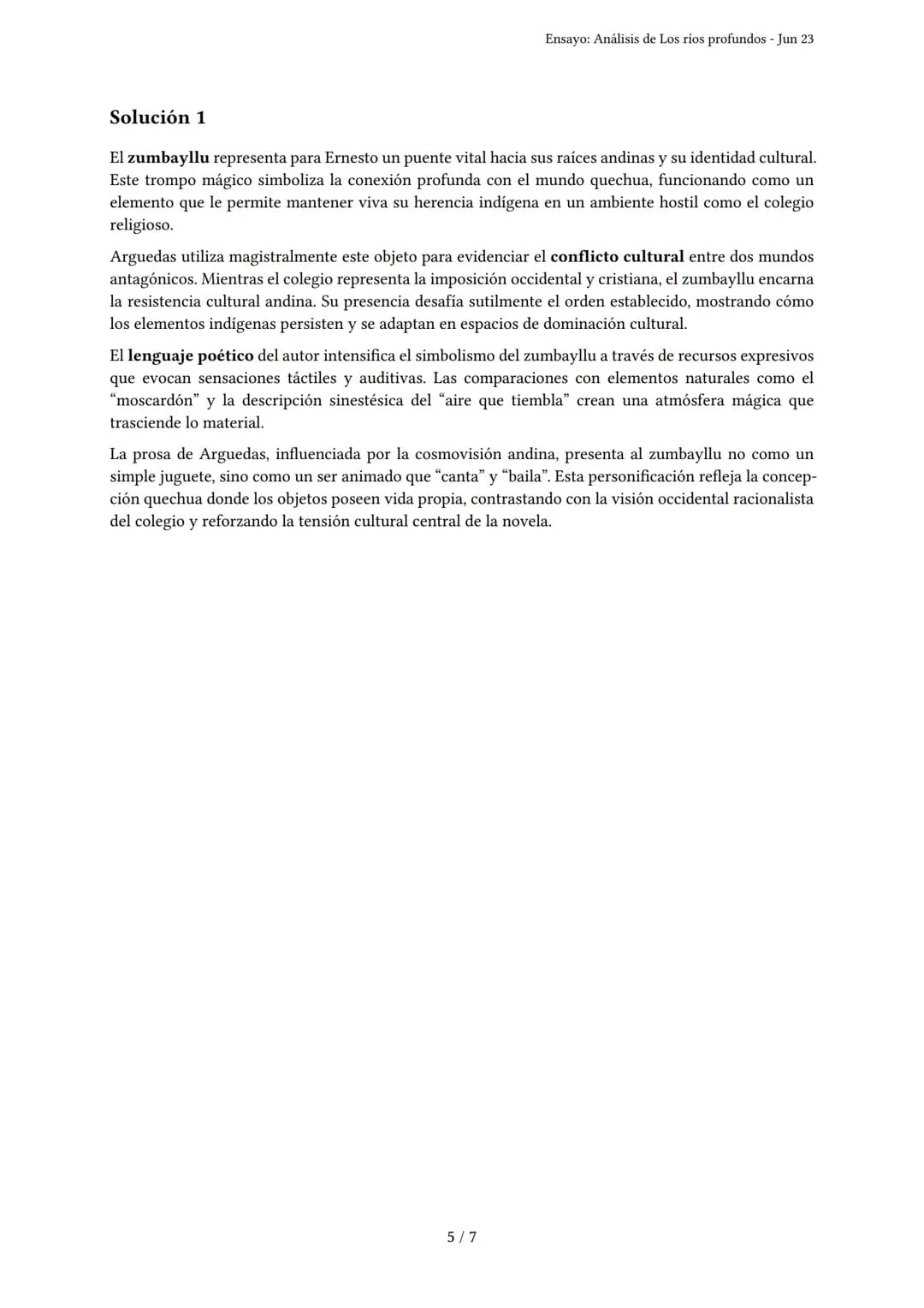 Ensayo: Análisis de Los ríos profundos
Generado por Norys Lizet Hanco Janco - Jun 23
Descripción: Análisis de la obra Los ríos profundos y e