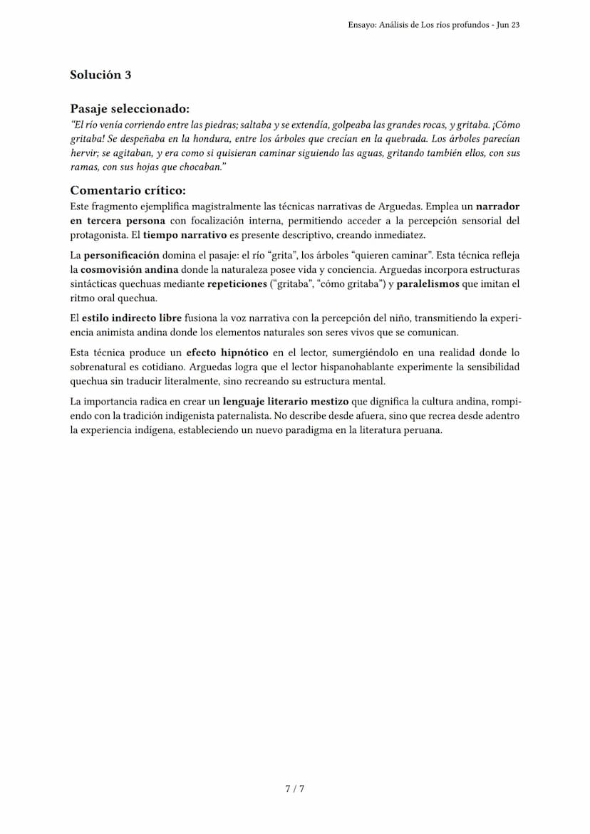 Ensayo: Análisis de Los ríos profundos
Generado por Norys Lizet Hanco Janco - Jun 23
Descripción: Análisis de la obra Los ríos profundos y e