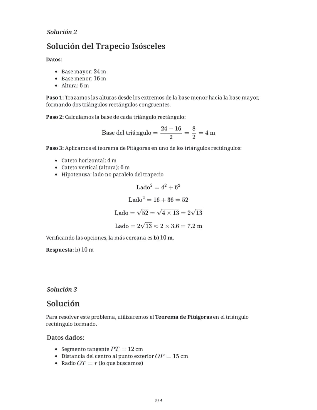 9 June 2025
Geometría: Polígonos, Trapecios, Tangencias y
Perímetros
Tarea 1
Un polígono regular tiene 12 lados. Calcula la medida de cada á