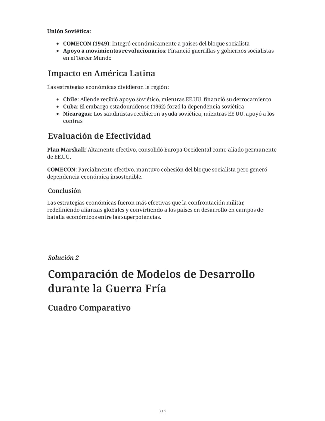 # Características y Etapas de la Guerra Fría

3 June 2025

## Tarea 1

### Análisis de Estrategias Económicas en Conflictos

Basándote en el