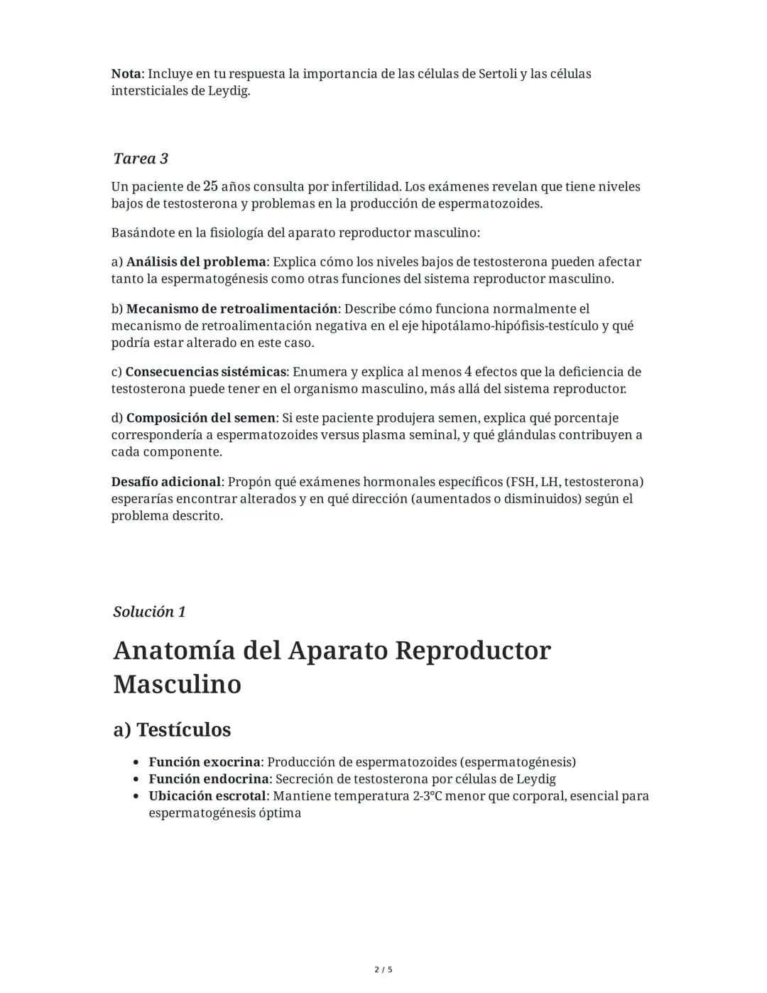 3 June 2025
Anatomía y Fisiología del Sistema Reproductor
Masculino
Tarea 1
Analiza la anatomía del aparato reproductor masculino y explica 