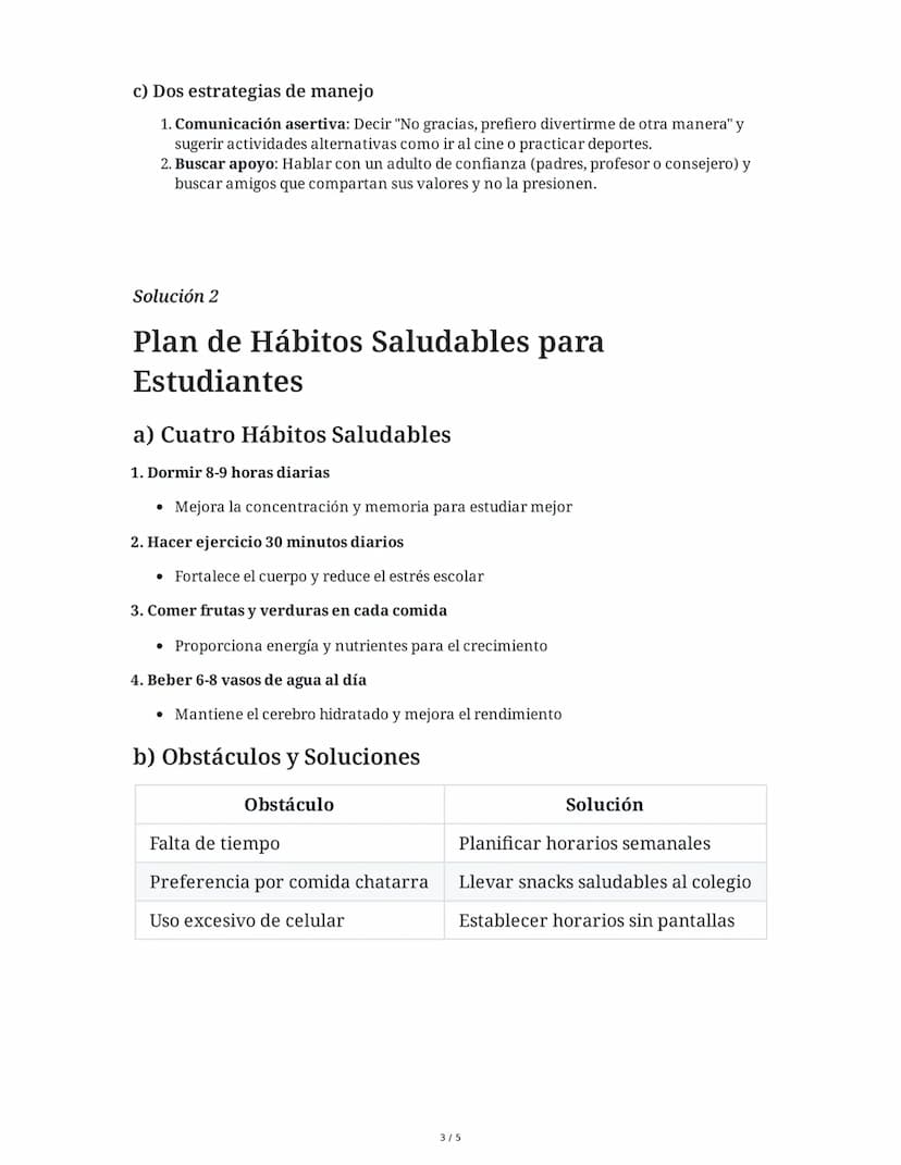 29 May 2025
Desarrollo Personal y Ciudadanía: Decisiones y
Bienestar
Tarea 1
Análisis de situaciones de riesgo y toma de decisiones
María es