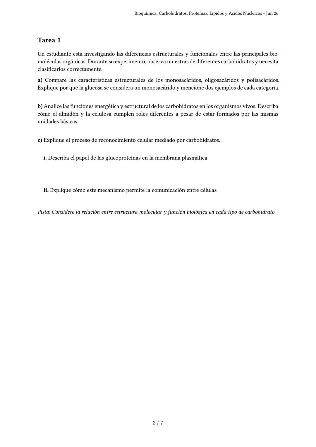 Bioquímica: Carbohidratos, Proteínas, Lípidos y Ácidos
Nucleicos
Generado por Michel Martinez Heredia - Jun 26
Descripción: Evalúa tu compre