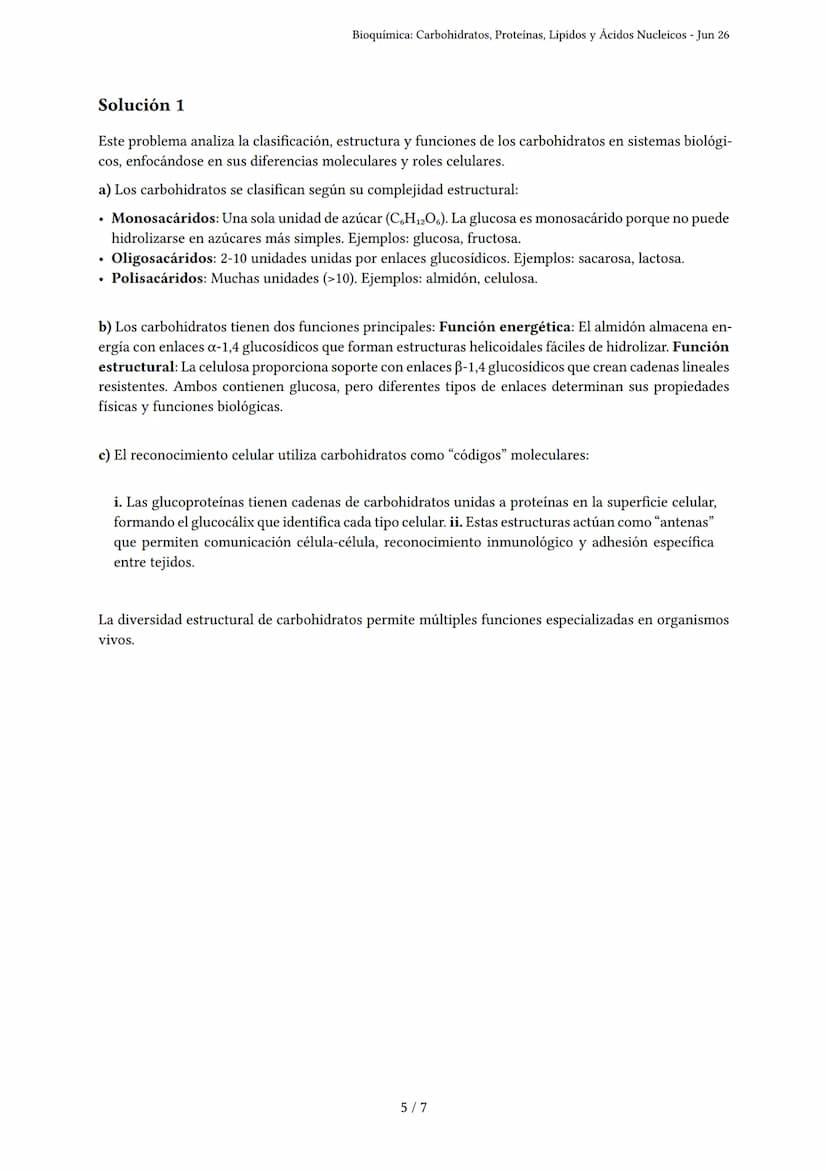 Bioquímica: Carbohidratos, Proteínas, Lípidos y Ácidos
Nucleicos
Generado por Michel Martinez Heredia - Jun 26
Descripción: Evalúa tu compre