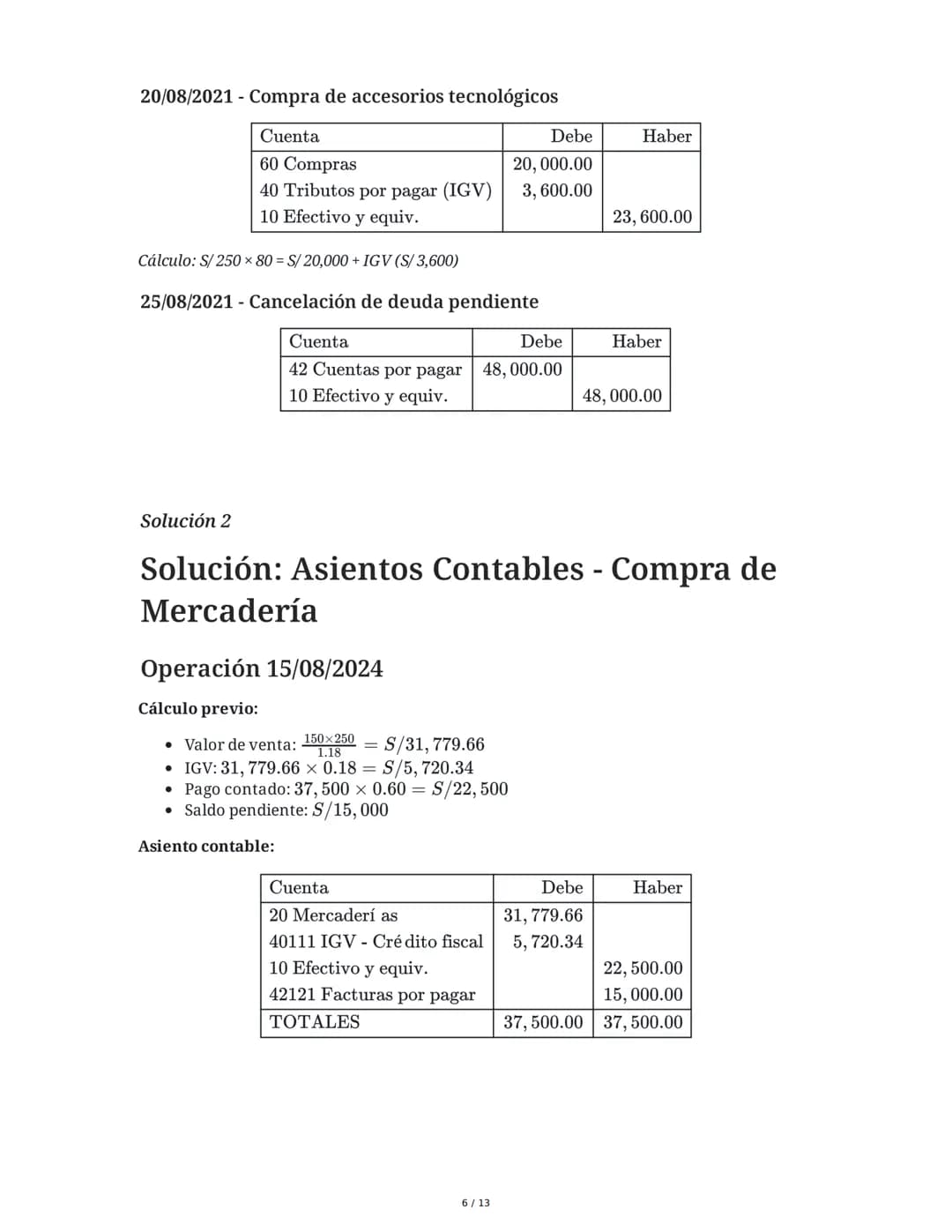 5 June 2025
Asientos Contables de Compra: Mercadería y
Materia Prima
Tarea 1
La empresa INNOVACIÓN TECH S.R.L. realiza las siguientes operac
