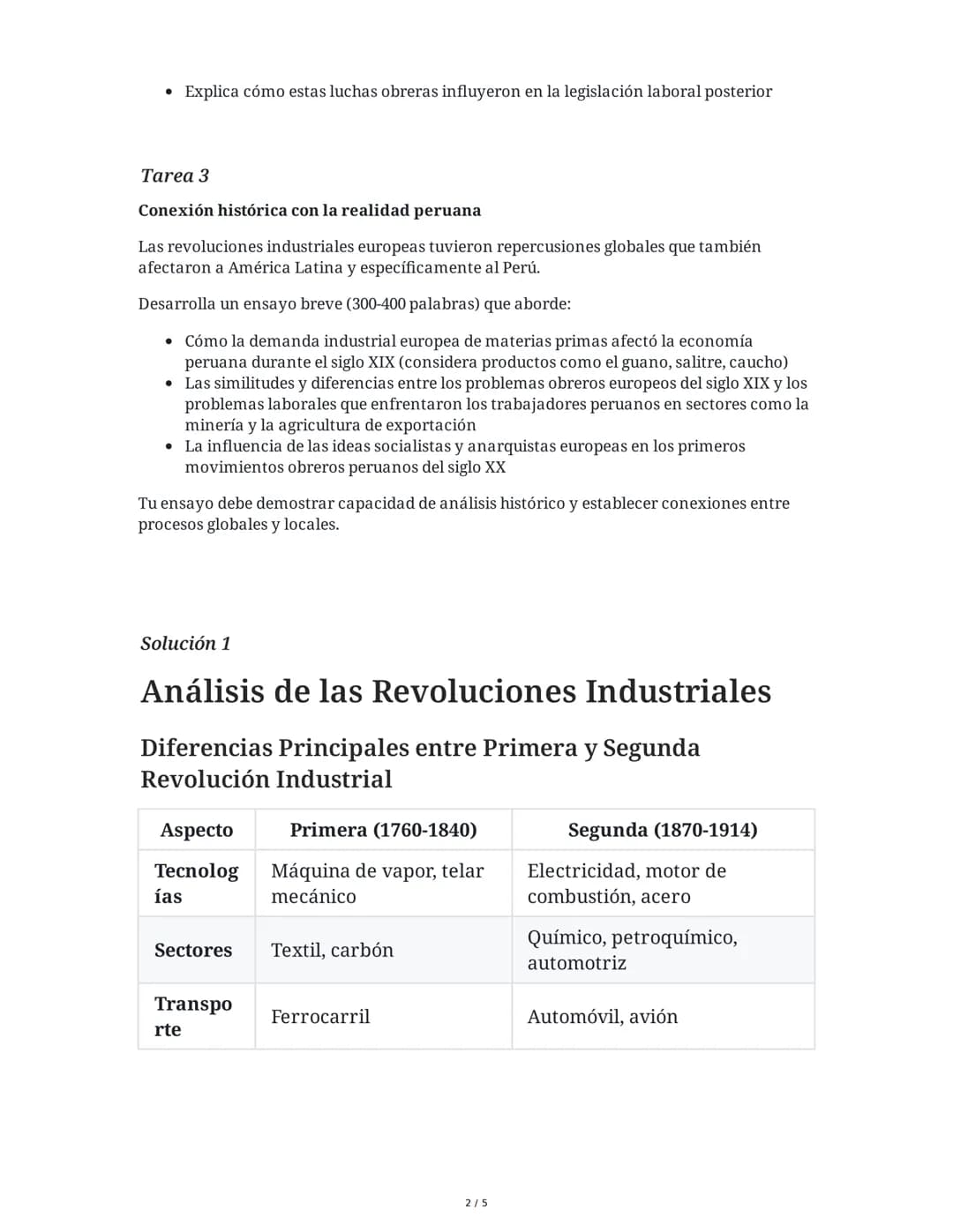 9 June 2025
Revolución Industrial y Problemas Obreros
Tarea 1
Análisis de las transformaciones económicas y sociales
La Primera Revolución I