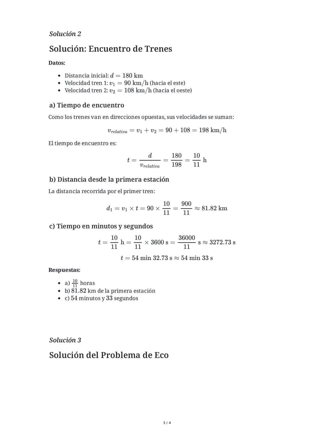 28 May 2025
Problemas de Movimiento Rectilíneo Uniforme
Tarea 1
Un ciclista se desplaza con velocidad constante de 72 km/h durante 15 minuto