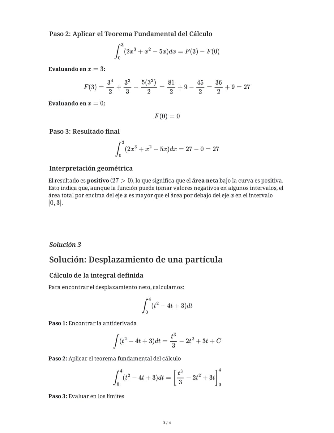 Cálculo de Integrales Definidas
Tarea 1
Calcula la integral definida: $\int_2^6 (3x^2 - 4x + 1)dx$
Muestra todos los pasos de tu solución, i