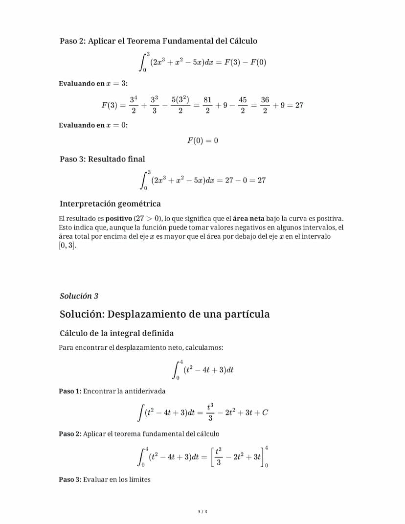 Cálculo de Integrales Definidas
Tarea 1
Calcula la integral definida: $\int_2^6 (3x^2 - 4x + 1)dx$
Muestra todos los pasos de tu solución, i