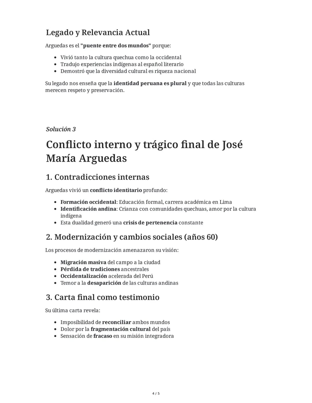 # 30 May 2025

# José María Arguedas: Vida y Legado

## Tarea 1

### Análisis biográfico y contexto histórico

José María Arguedas nació en 