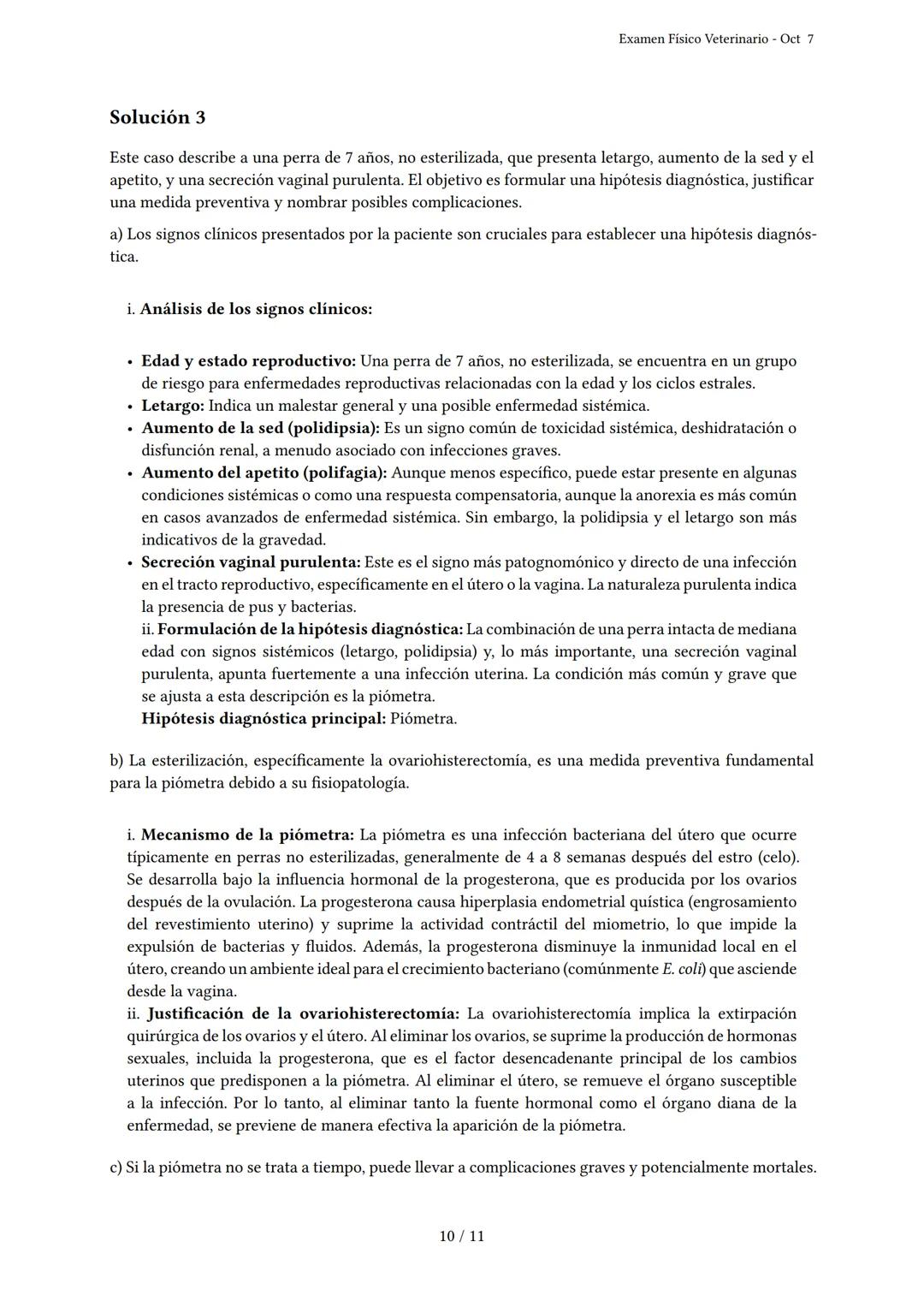 # Examen Físico Veterinario

Generado por Gina Leon - Oct 7

Descripción: Este examen cubre el examen físico veterinario, condiciones y proc