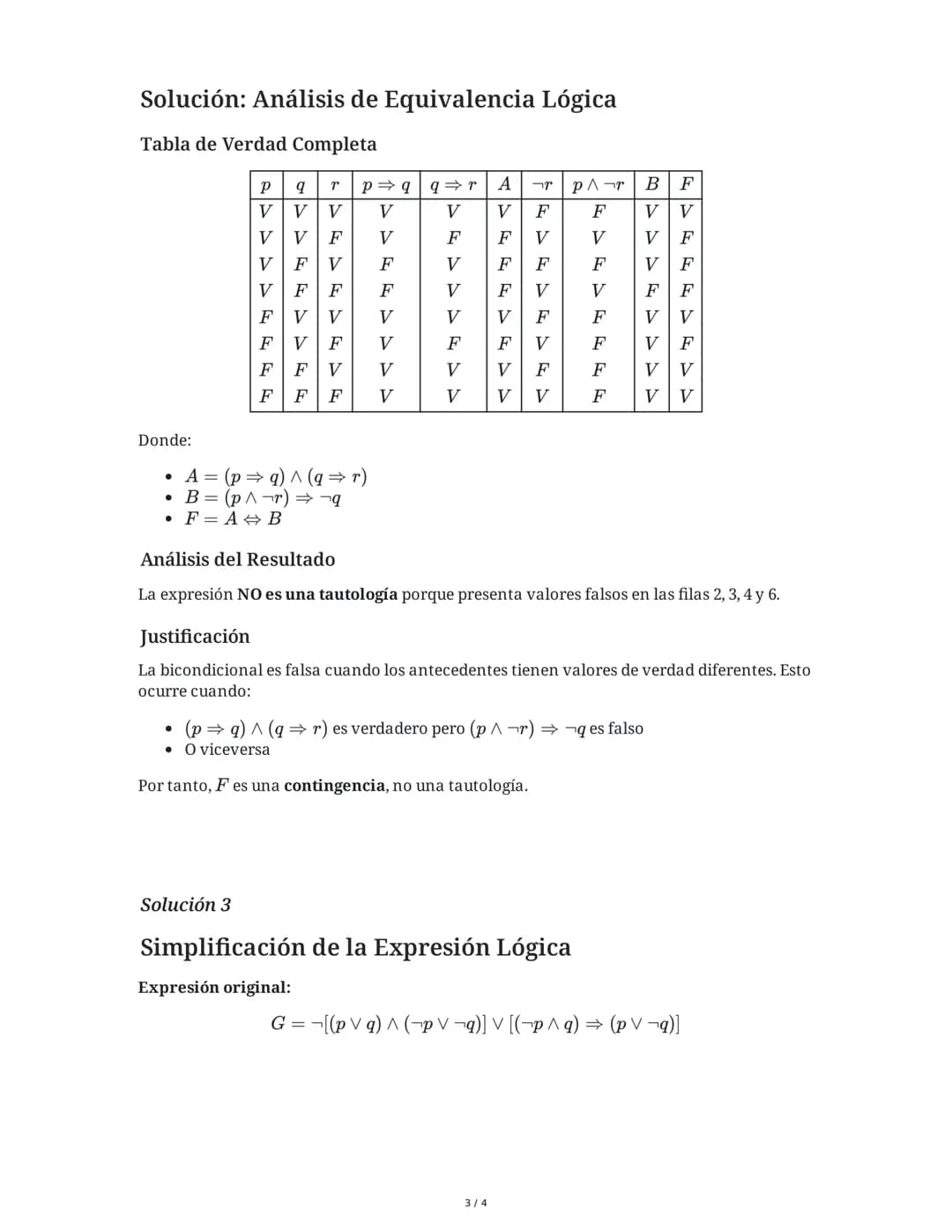 1 June 2025
Evaluación de Tablas de Verdad y Lógica
Tarea 1
Evalúa la tabla de verdad completa para la siguiente expresión lógica:
E= (p∧q) 