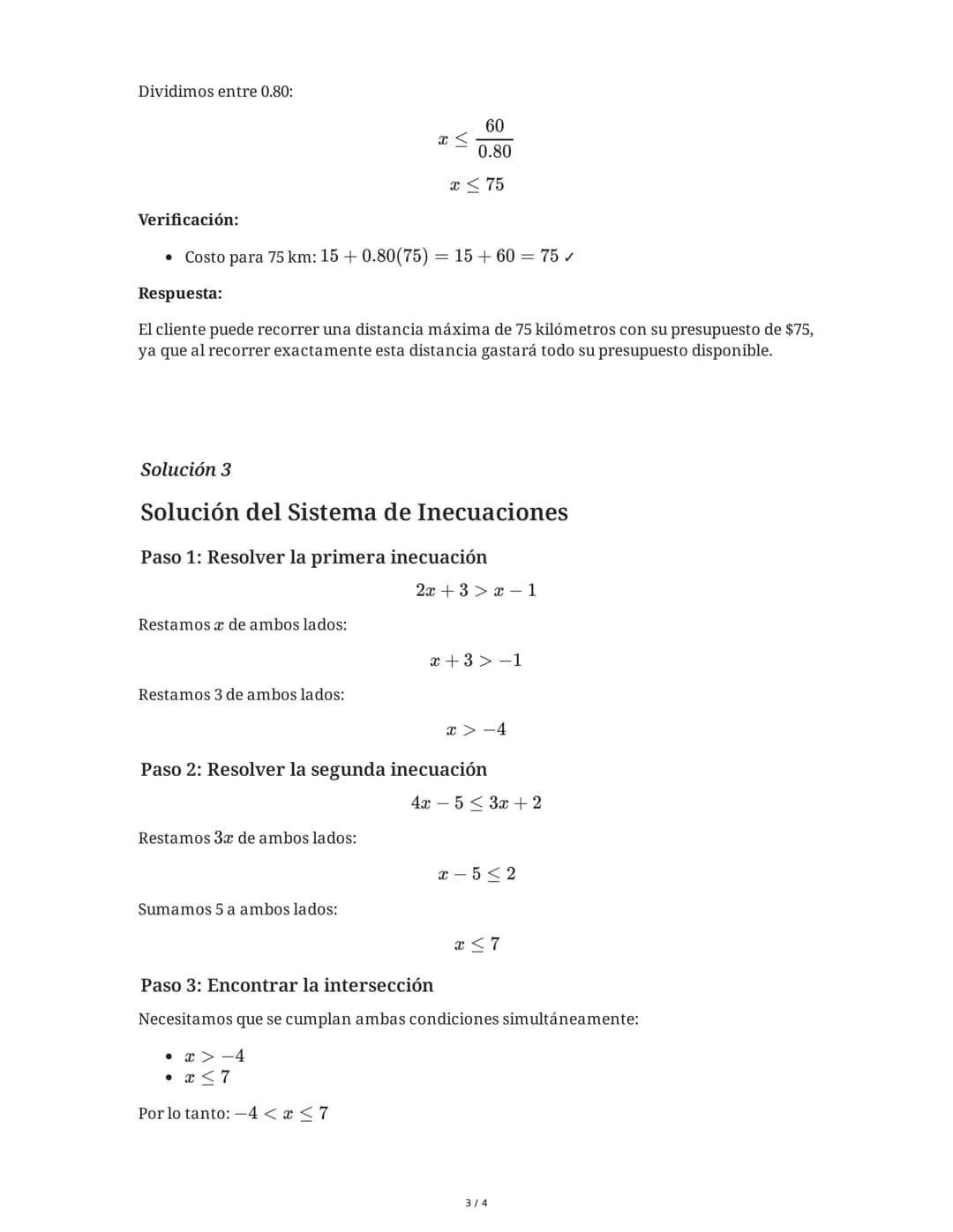 10 June 2025
Inecuaciones Lineales: Resolución y
Representación
Tarea 1
Resuelve la siguiente inecuación lineal y expresa la solución en not