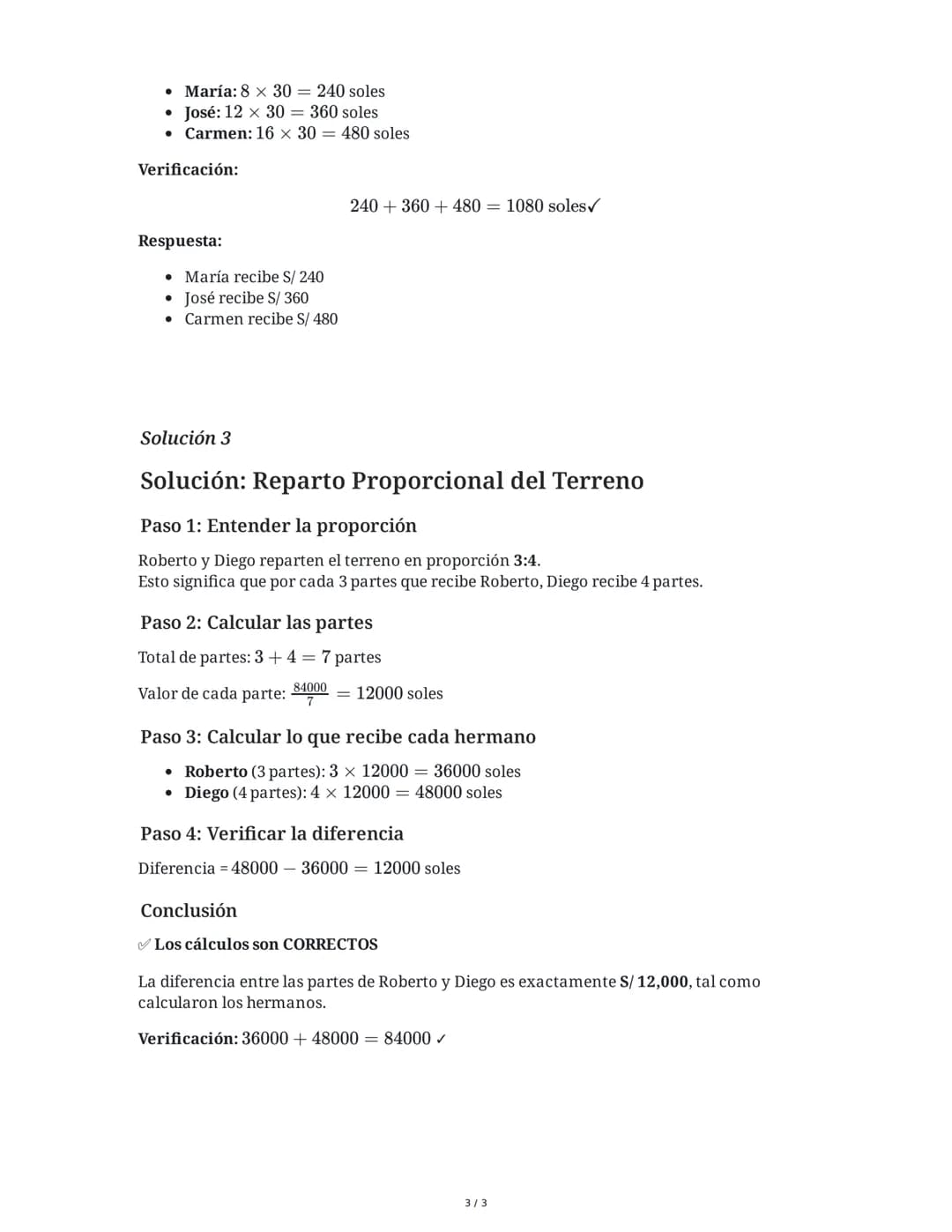 --- OCR Start ---
Reparto Proporcional y Herencias
10 June 2025
Tarea 1
Ana y Luis van a repartir una herencia de S/660 en partes proporcion