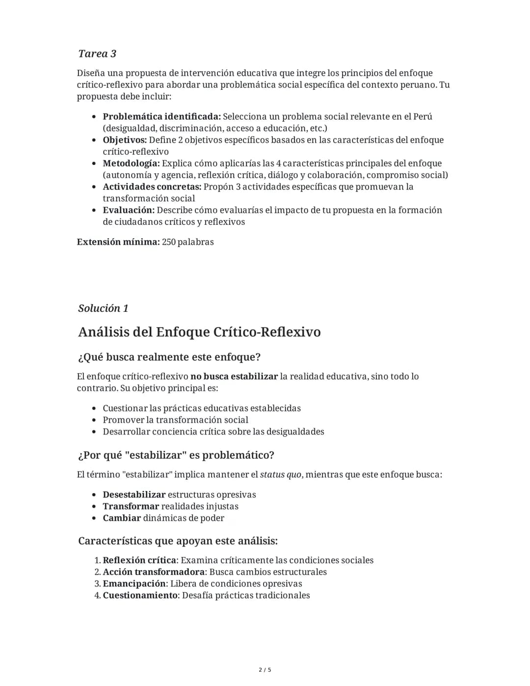 # Enfoque Crítico Reflexivo y Sociocrítico en Educación

29 May 2025

## Tarea 1

Según el material proporcionado, analiza y explica si el e