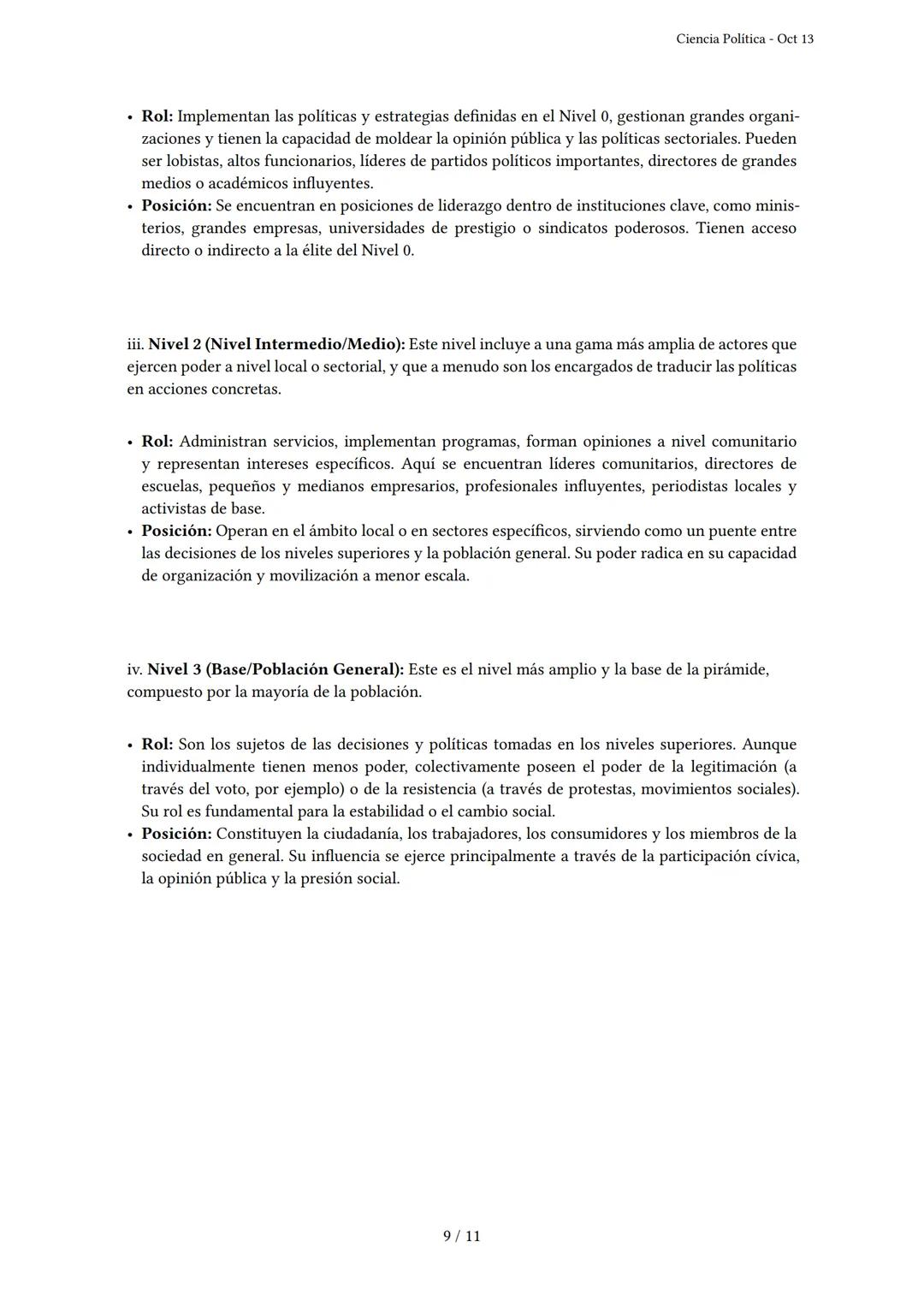 # Ciencia Política

Generado por Ester Talaverano - Oct 13

Descripción: Este examen cubre la definición, fuentes y tipos de poder, y los fu