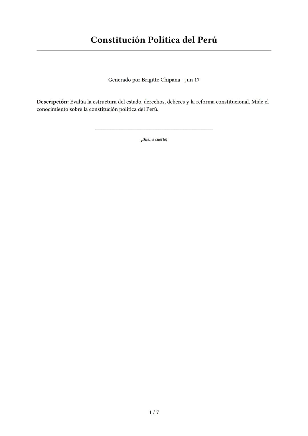 Constitución Política del Perú