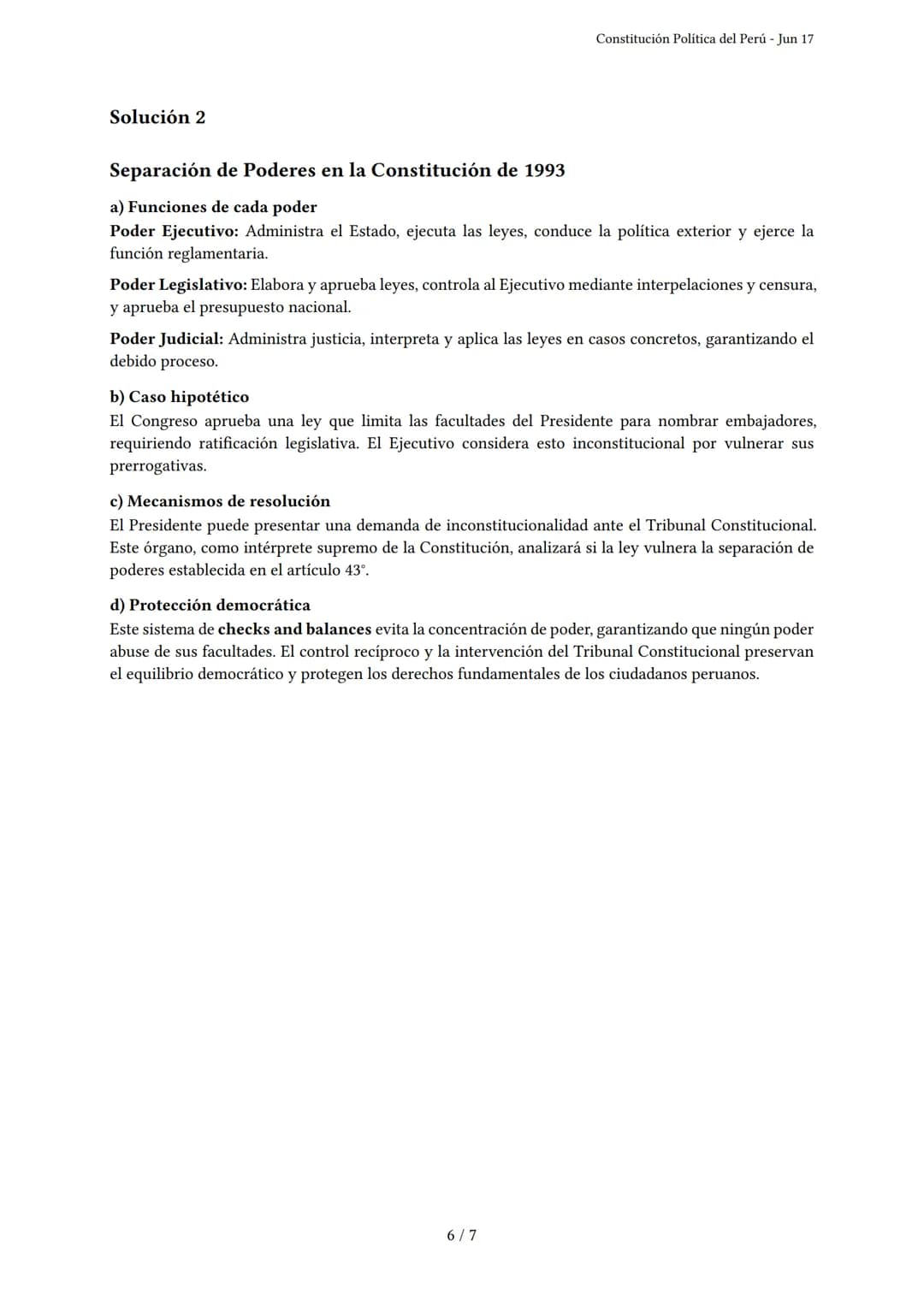 Constitución Política del Perú
Generado por Brigitte Chipana - Jun 17
Descripción: Evalúa la estructura del estado, derechos, deberes y la r