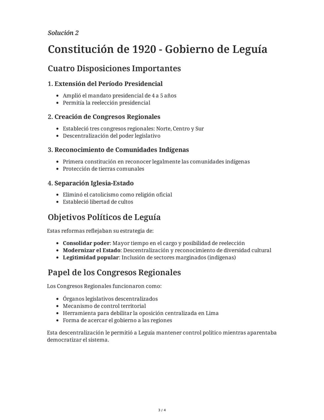 3 June 2025
El Oncenio de Leguía: Política, Constitución y
Aspectos Clave
Tarea 1
Analiza las características del régimen político de August