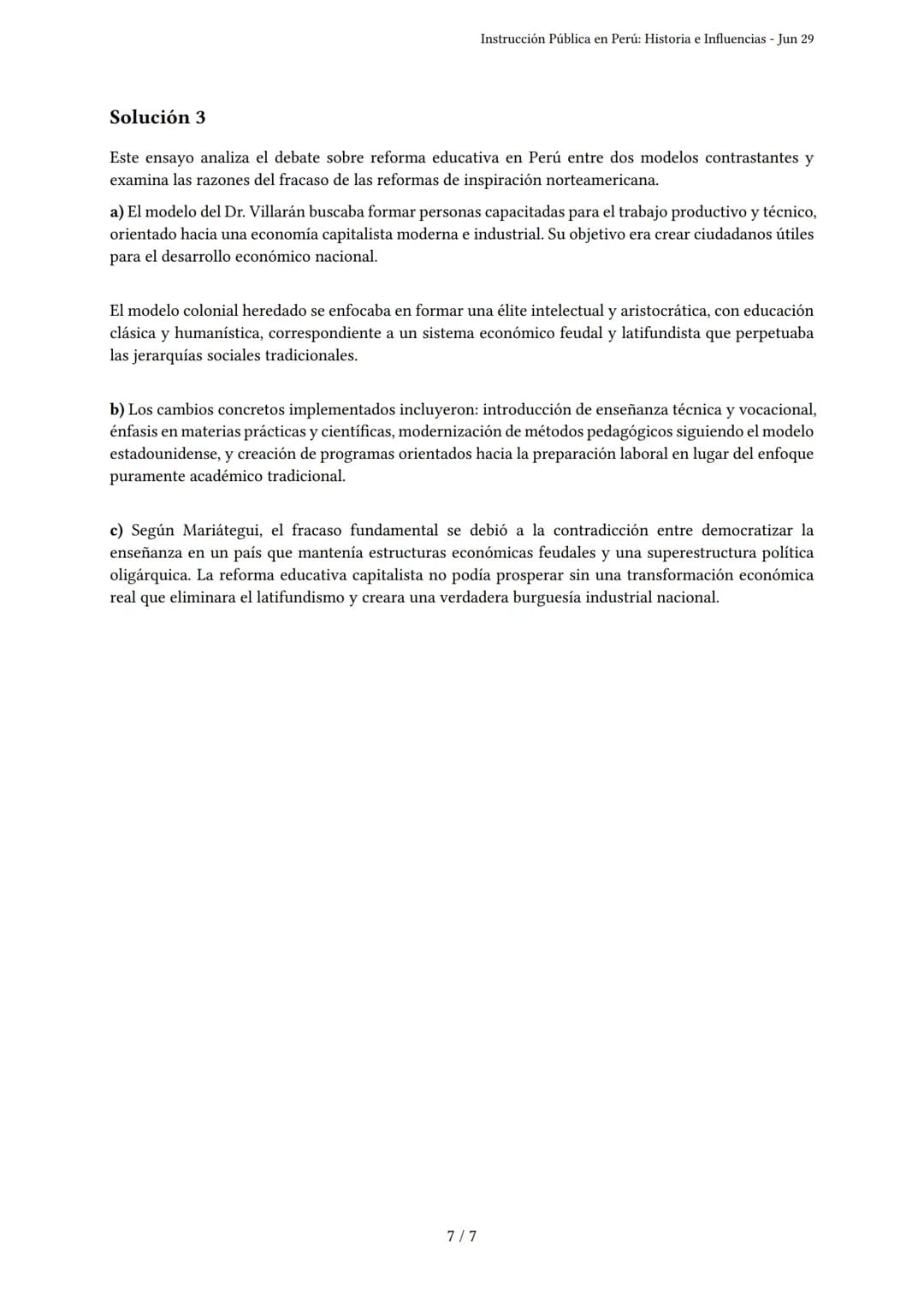 Instrucción Pública en Perú: Historia e Influencias
Generado por Euler Ronaldo Gabriel Terrones - Jun 29
Descripción: Este examen evalúa la 