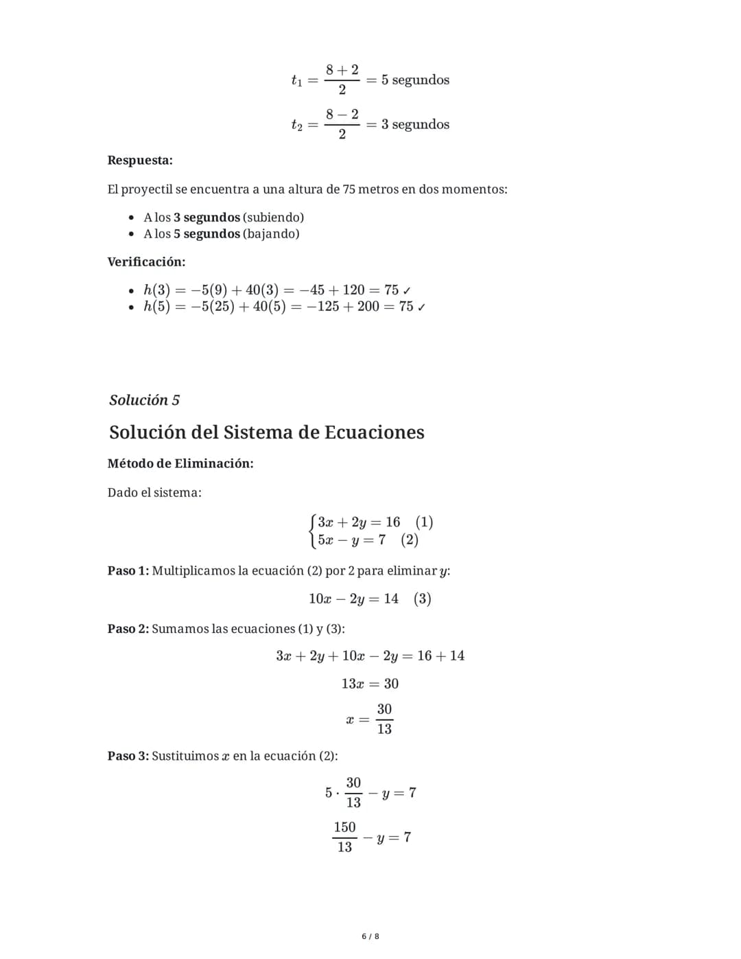 5 June 2025
Resolución de Ecuaciones y Álgebra Básica
Tarea 1
Resuelve la siguiente ecuación cuadrática utilizando la fórmula general:
2x<su
