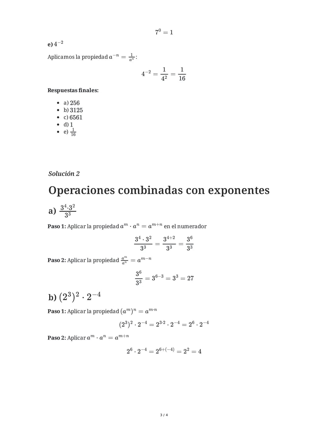 # Teoría de Exponentes: Ejercicios de Práctica

10 June 2025

## Tarea 1

Propiedades básicas de exponentes

Simplifica las siguientes expre