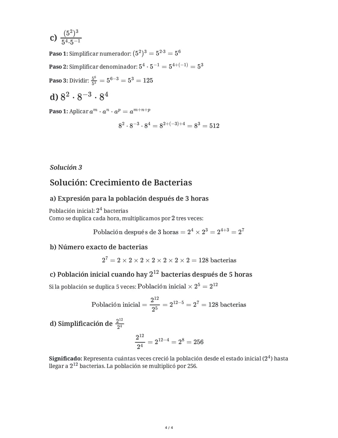 # Teoría de Exponentes: Ejercicios de Práctica

10 June 2025

## Tarea 1

Propiedades básicas de exponentes

Simplifica las siguientes expre