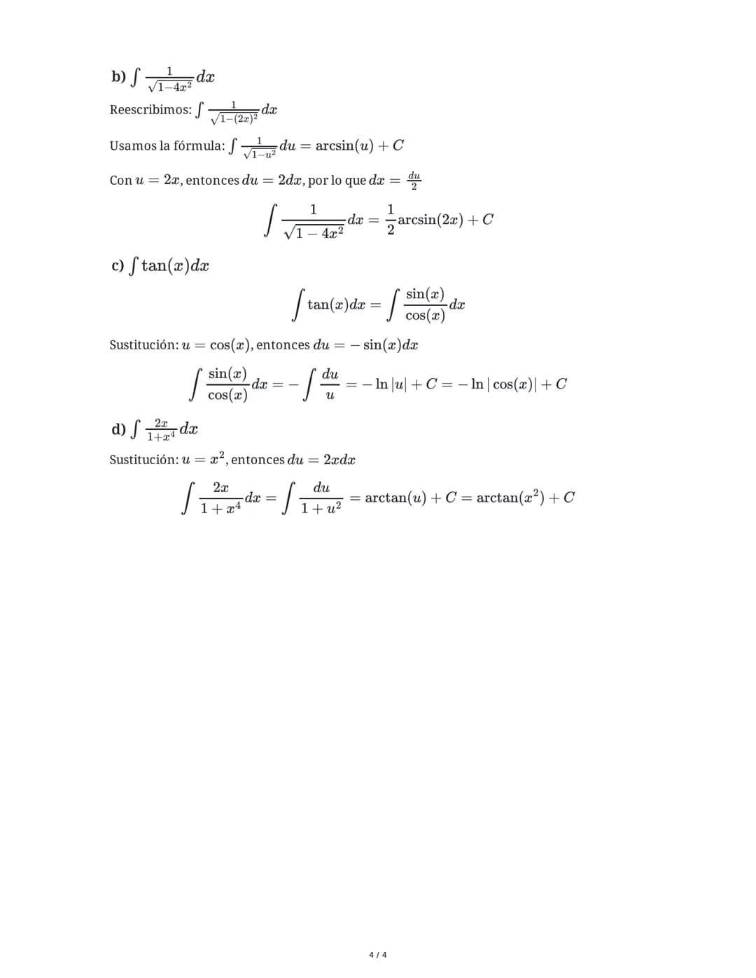 # Cálculo Integral: Integrales Indefinidas

2 June 2025

## Tarea 1
Calcula las siguientes integrales indefinidas. Muestra todos los pasos d