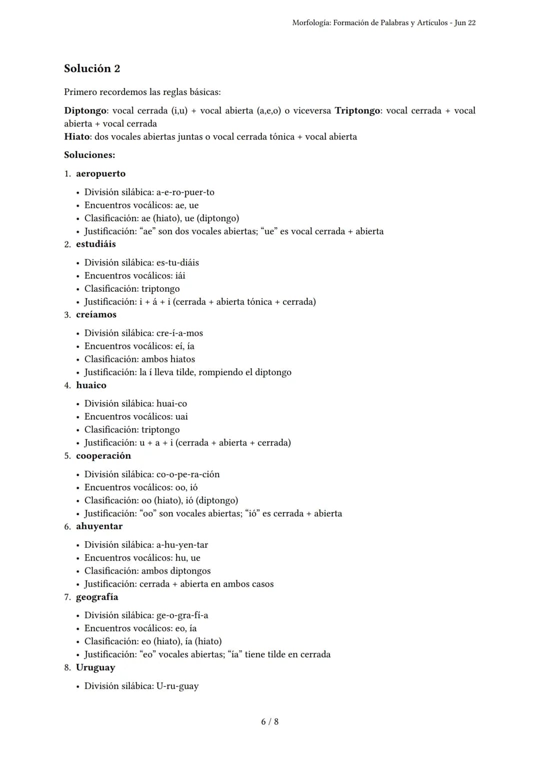 Morfología: Formación de Palabras y Artículos
Generado por Ariana Figueroa Garcia - Jun 22
Descripción: Este examen evalúa el conocimiento d