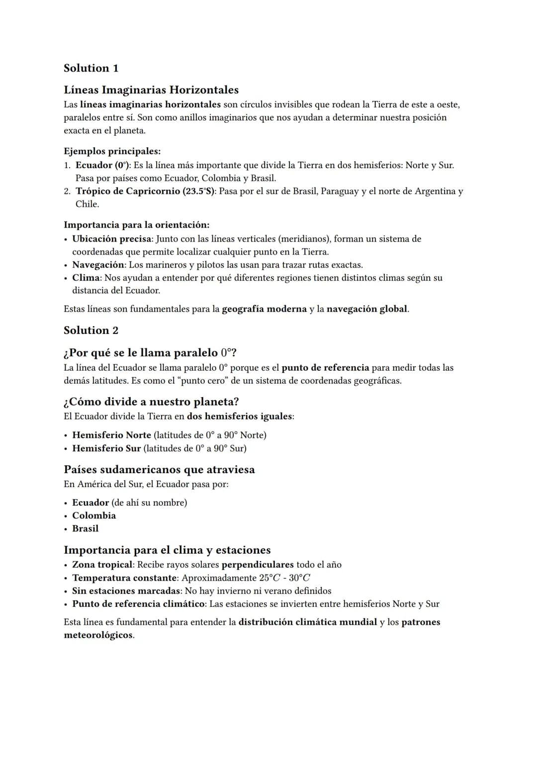 Paralelos Terrestres: Ecuador, Círculos Polares y Trópi-
cos
Mock Exam Generated by Aula de 3er Grado - Jun 12 01:50
Description:
Evalúa el 