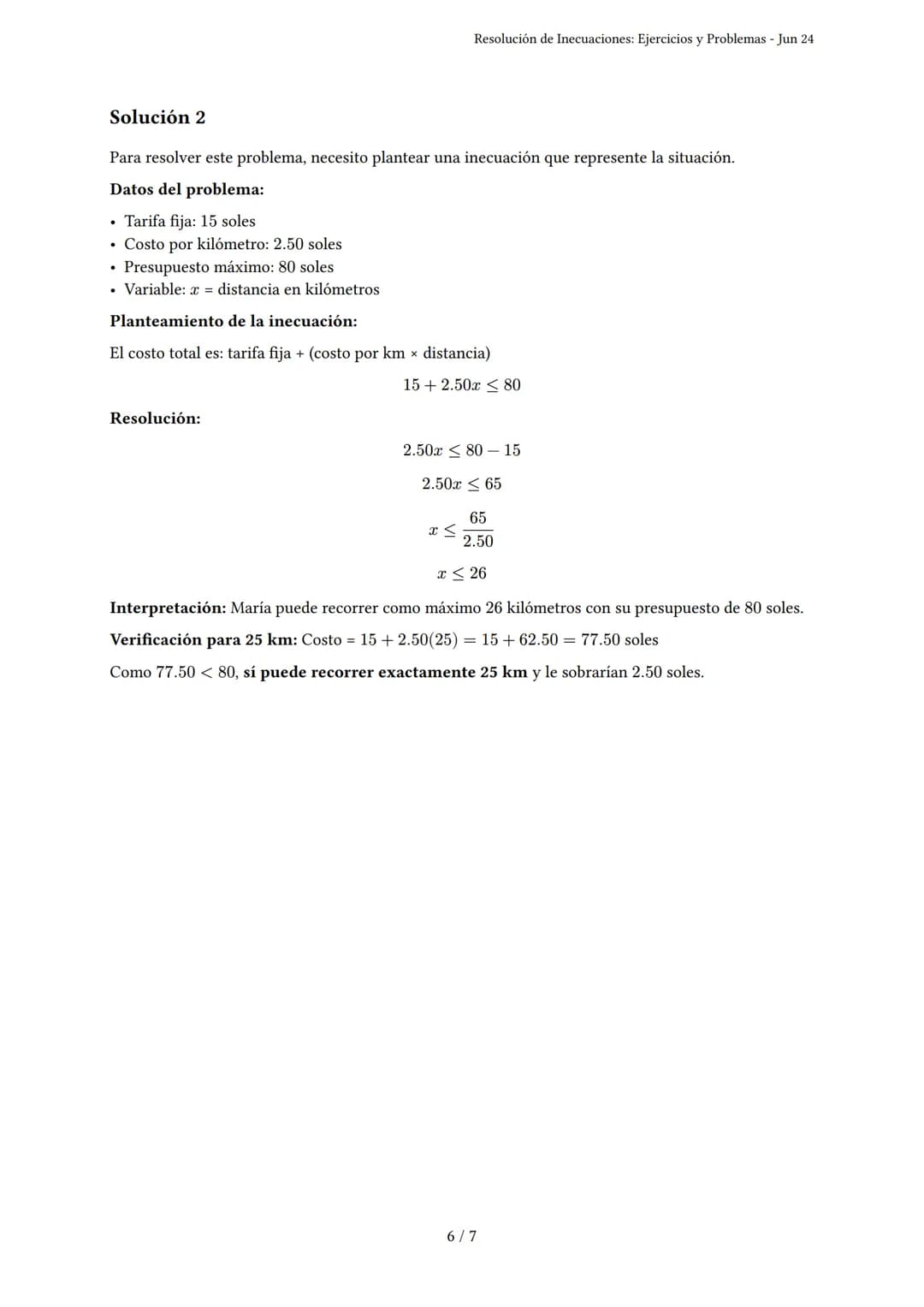 Resolución de Inecuaciones: Ejercicios y Problemas
Generado por Claudia Salinas - Jun 24
Descripción: Este examen evalúa la resolución de in