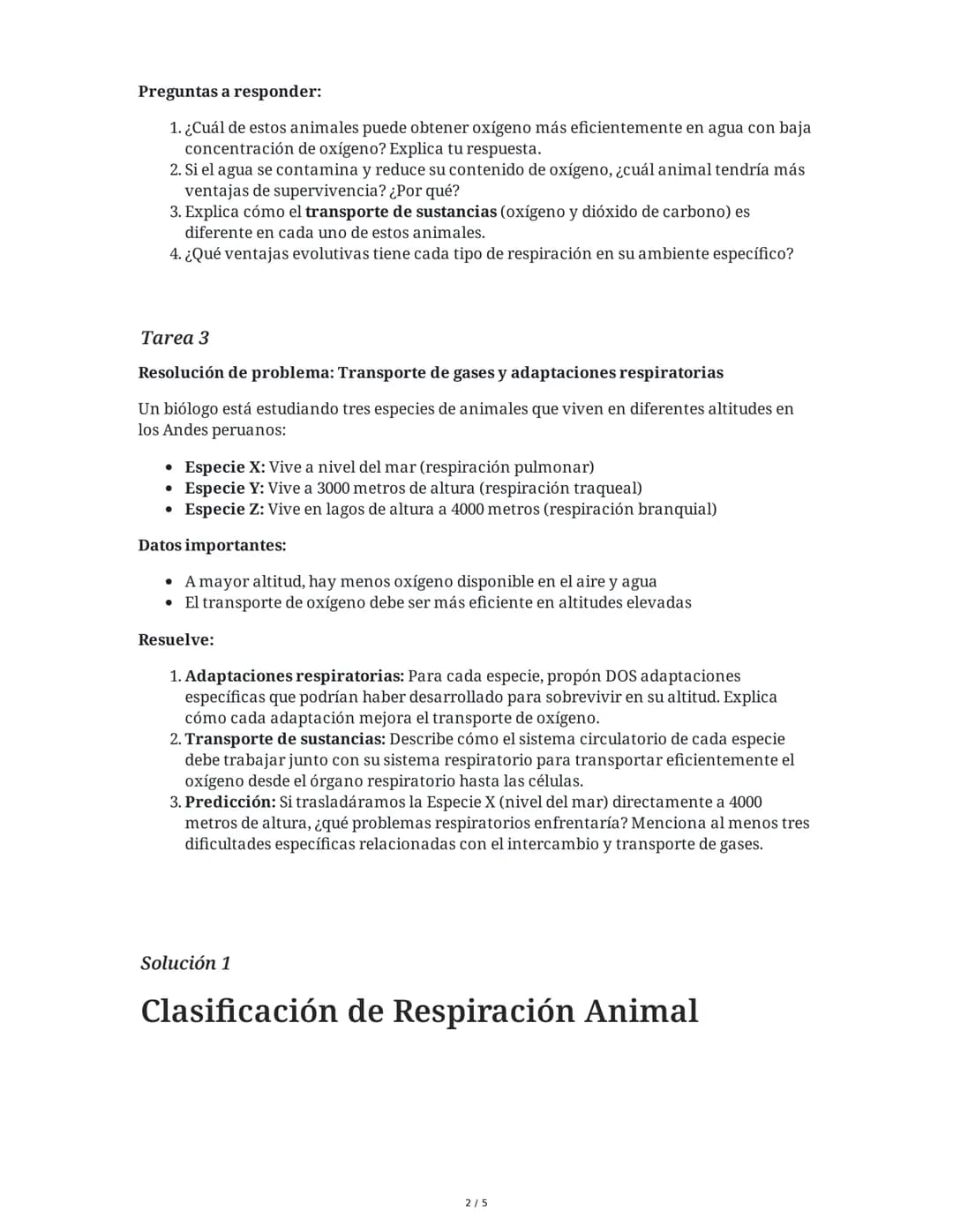 # Respiración Animal y Transporte de Sustancias

11 June 2025

## Tarea 1

### Clasificación de tipos de respiración en animales

Observa la