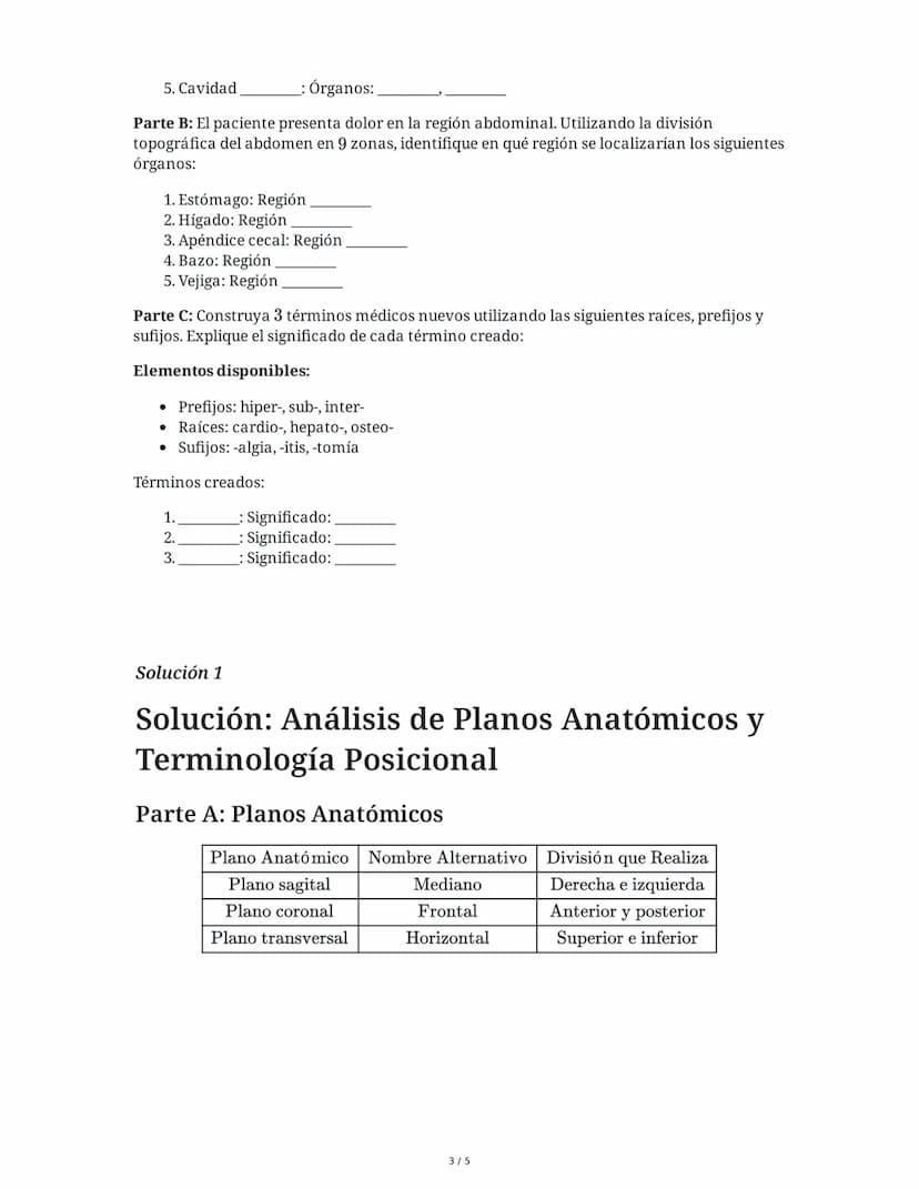 --- OCR Start ---
Anatomía y Terminología Médica
3 June 2025
Tarea 1
Análisis de Planos Anatómicos y Terminología Posicional
Un estudiante d