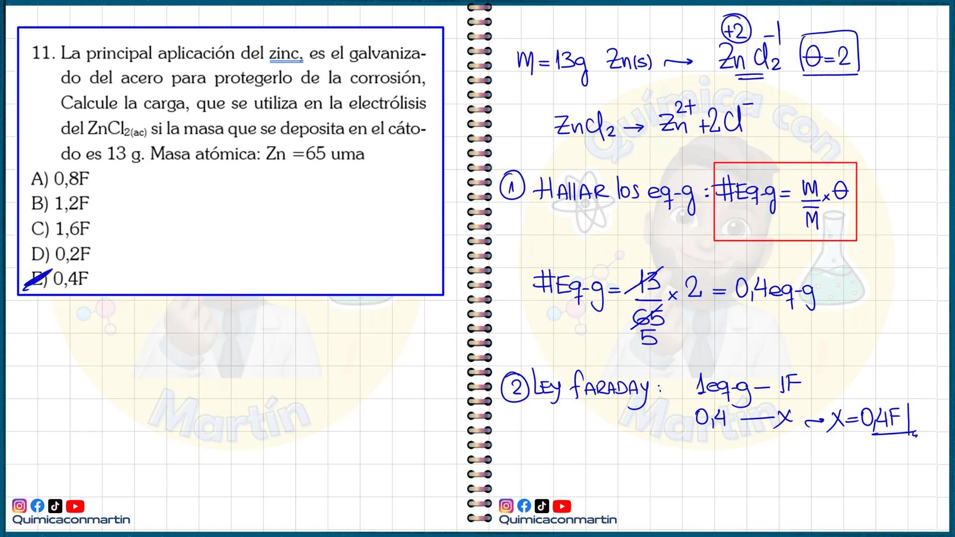 # Electrólisis
Son fenómenos químicos en la cual la energía eléctrica
(que proviene de una fuente de corriente continua)
provoca una reacci
