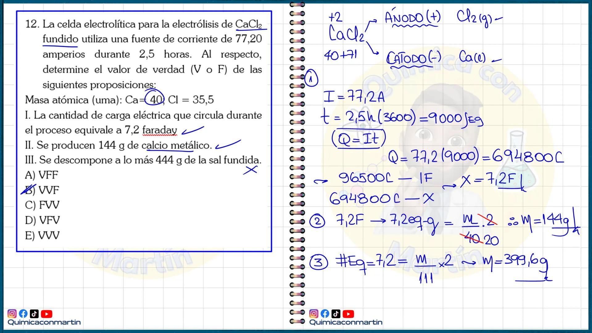 # Electrólisis
Son fenómenos químicos en la cual la energía eléctrica
(que proviene de una fuente de corriente continua)
provoca una reacci