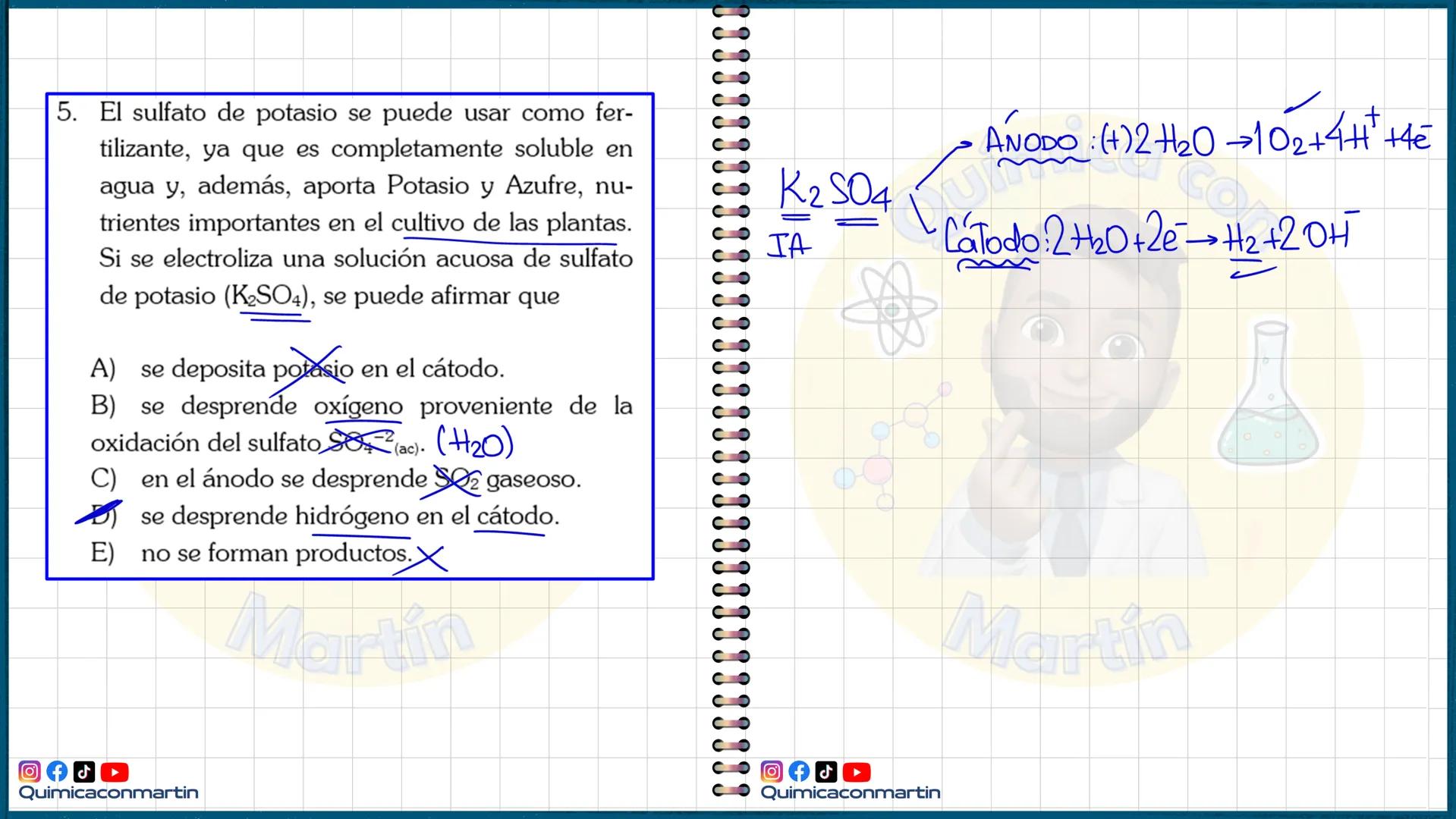 # Electrólisis
Son fenómenos químicos en la cual la energía eléctrica
(que proviene de una fuente de corriente continua)
provoca una reacci