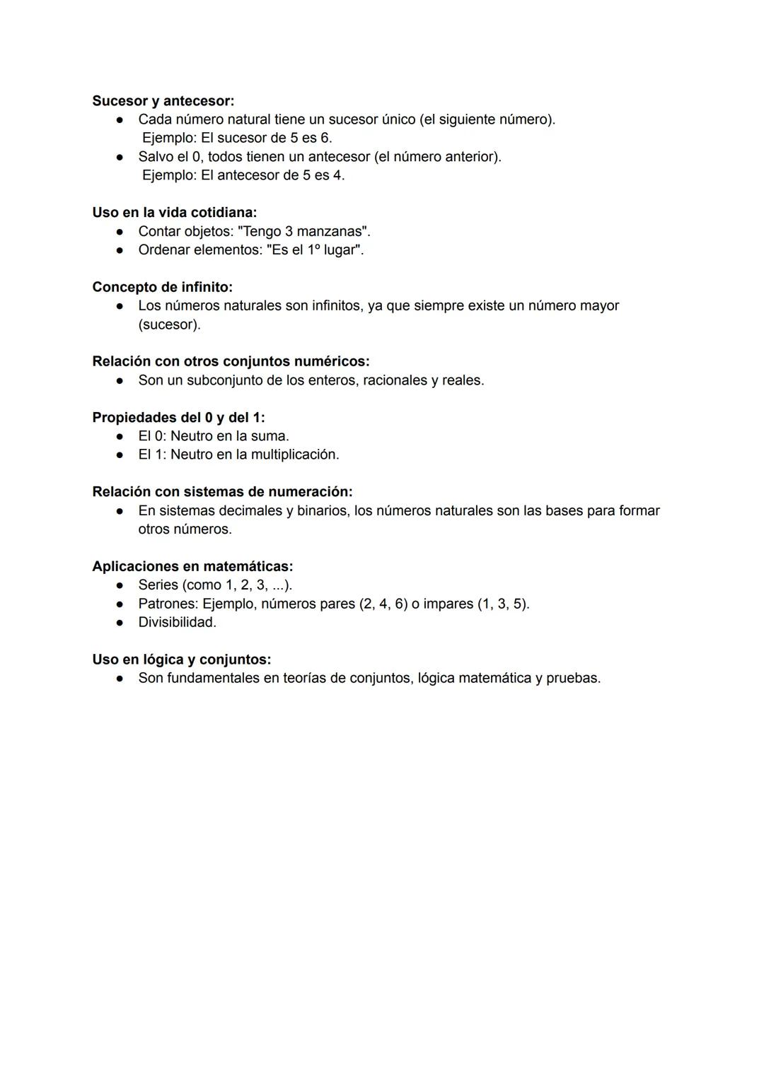 # 1. Números Naturales
Definición:
Los números naturales son el primer conjunto de números que aprendemos. Son usados
para contar y ordenar