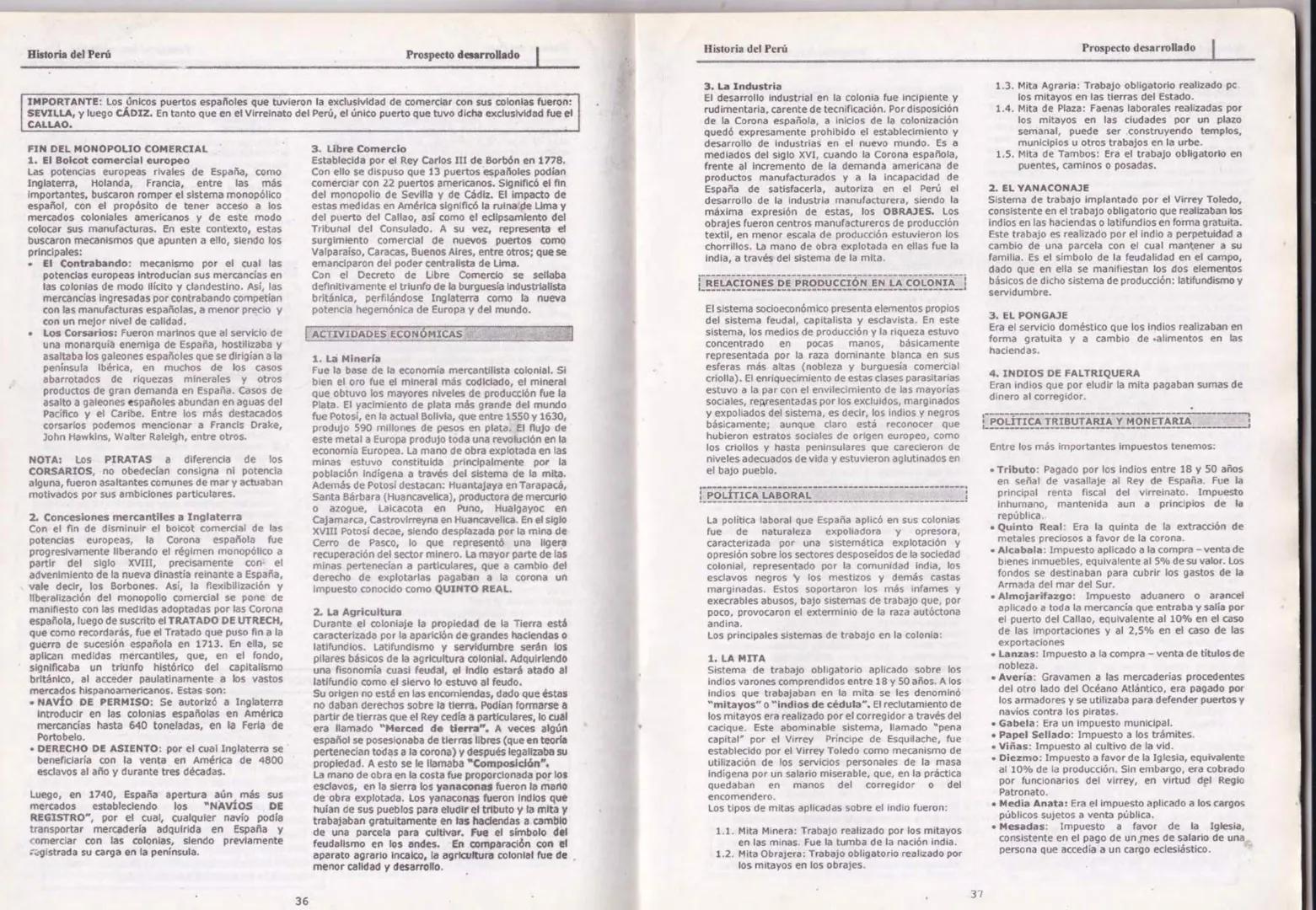 --- OCR Start ---
HISTORIA DEL PERÚ
M
PARIS
AMOR A SOFÍA
PROSPECTO
DESARROLLADO
சூ
Colección:
Cachimbo
Solo para los que ingresarán
TEORÍA Y