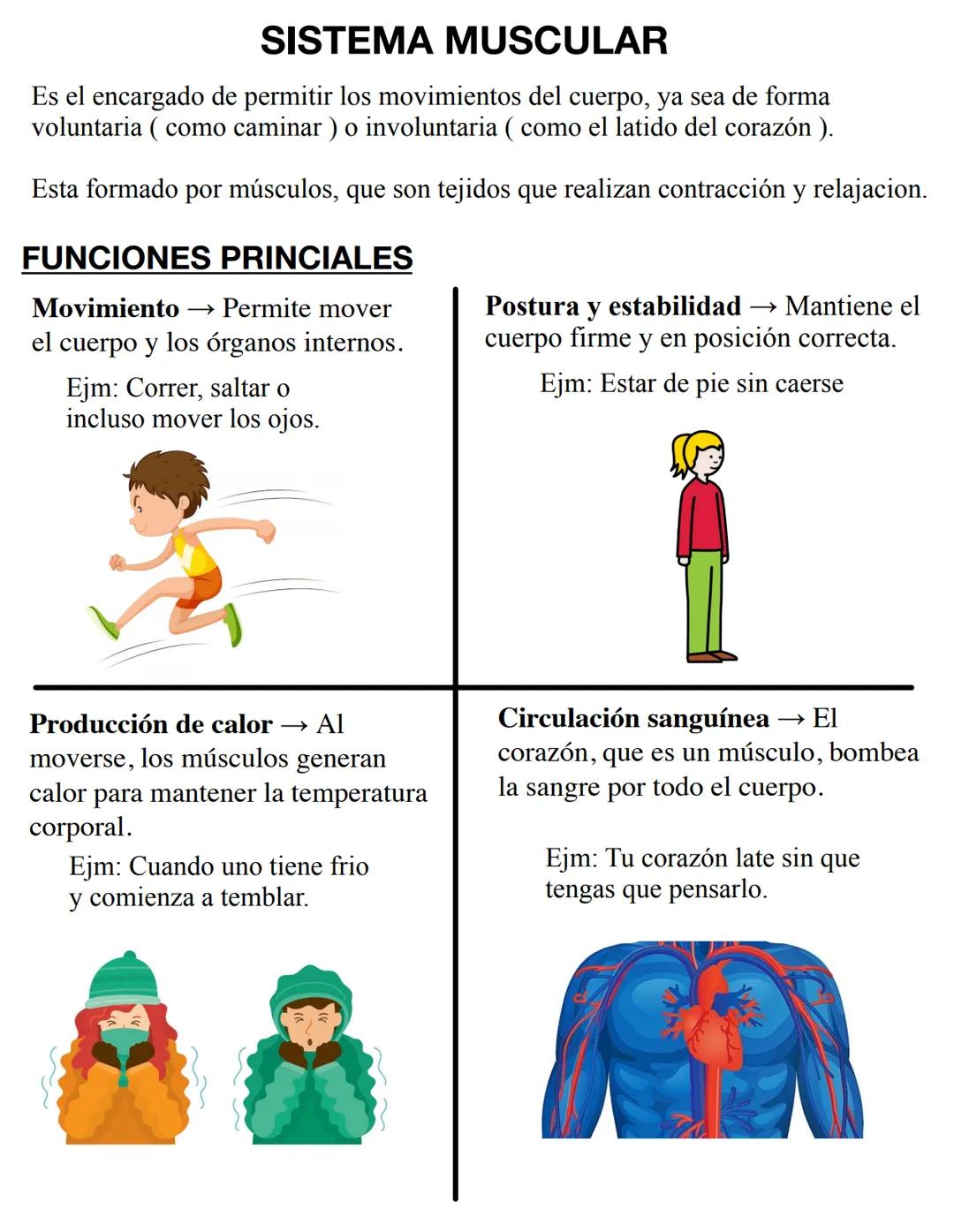 RESUMEN
Sígueme en Instagram:
@BIOMED.EASE # SISTEMA MUSCULAR
Es el encargado de permitir los movimientos del cuerpo, ya sea de forma
vol