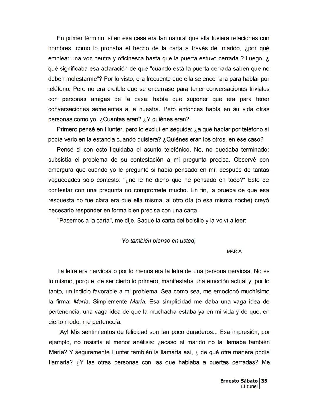 # EL TÚNEL
ERNESTO SÁBAT0 --- OCR Start ---
ÍNDICE
5
II
6
III
8
IV
.
9
V
13
VI.
16
VII
19
VIII.
22
IX.
23
X.
28
XI.
30
XII.
31
XIII.
34
XIV