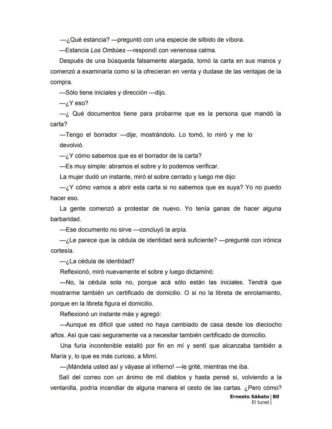 # EL TÚNEL
ERNESTO SÁBAT0 --- OCR Start ---
ÍNDICE
5
II
6
III
8
IV
.
9
V
13
VI.
16
VII
19
VIII.
22
IX.
23
X.
28
XI.
30
XII.
31
XIII.
34
XIV