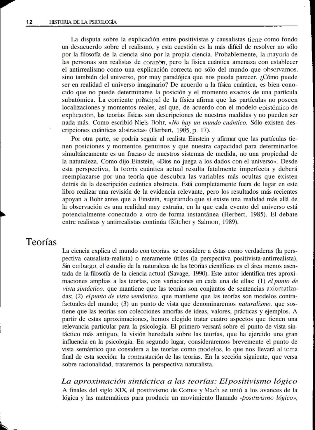 # Psicología,
historia y ciencia
• INTRODUCCIÓN
* ENTENDER LA CIENCIA
* Explicación
ü Realismo
ü Teorías
* Racionalidad
