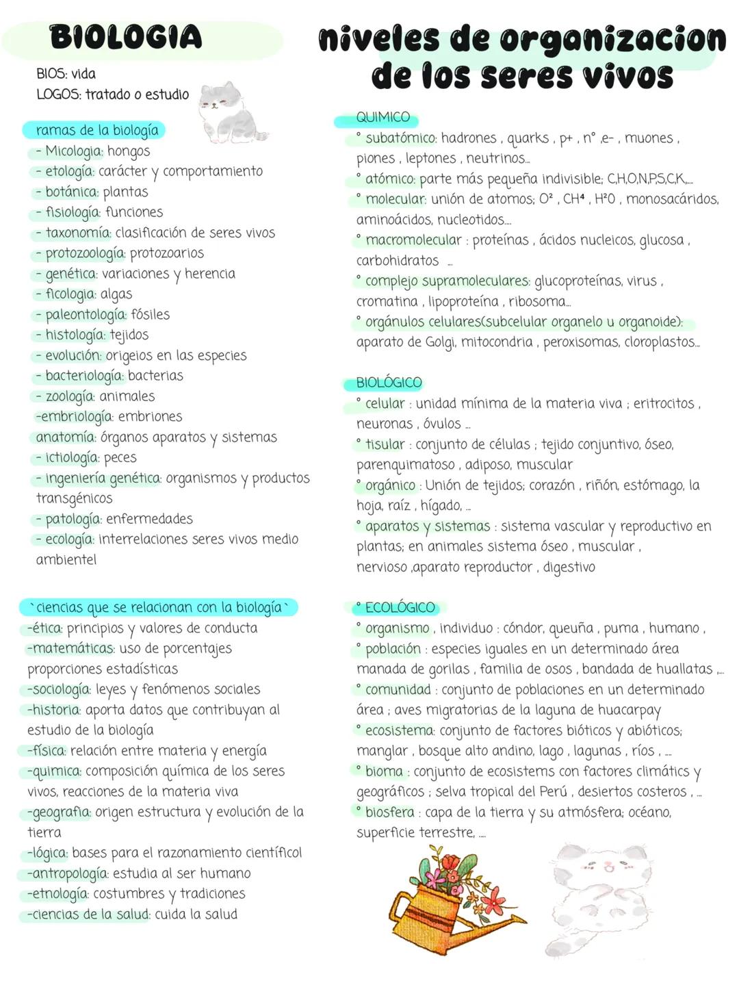 Biología y niveles de organización