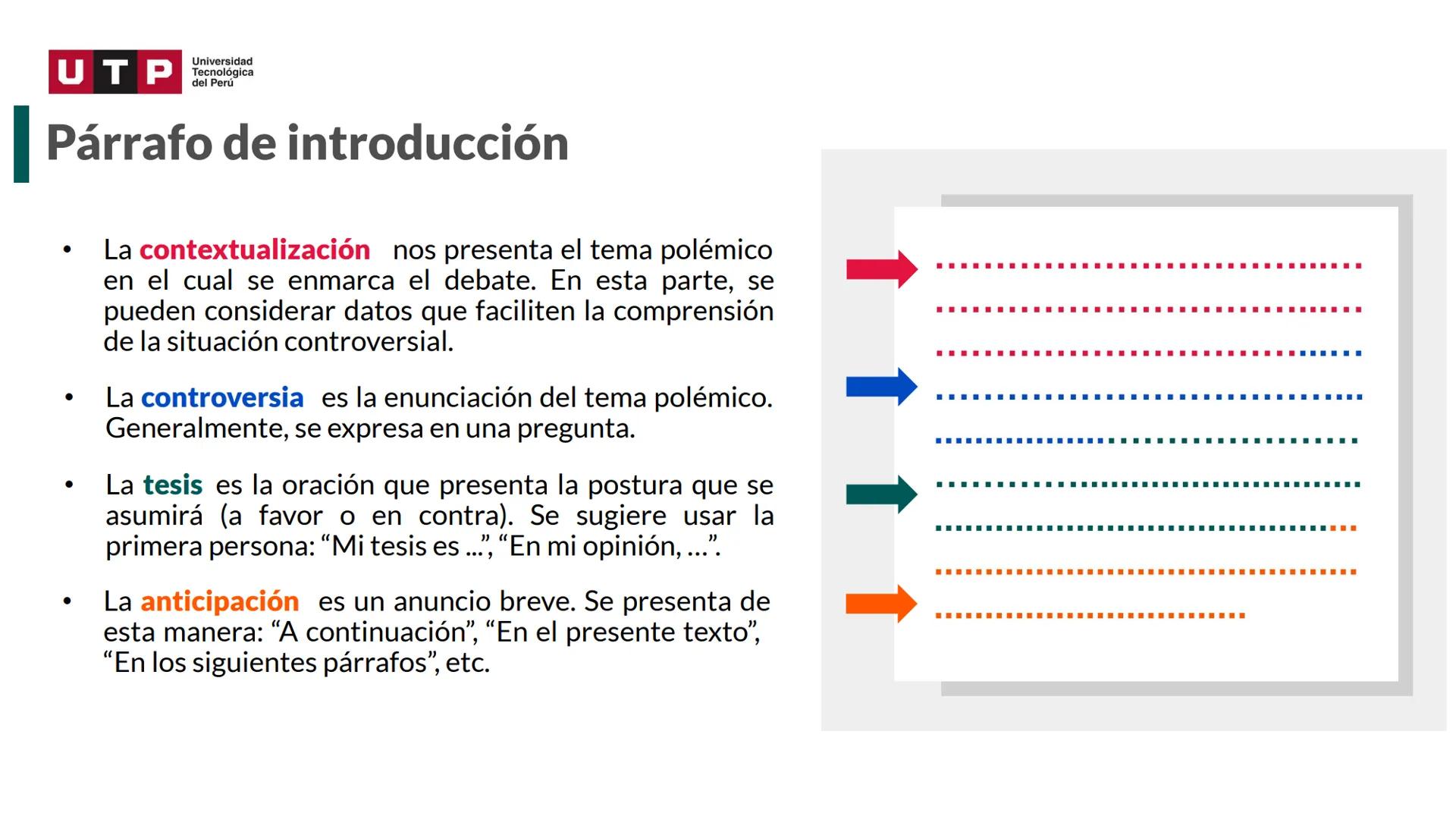 # Estructura del texto
argumentativo.
COMPRESIÓN Y REDACCIÓN DE TEXTO 1 --- OCR Start ---
Universidad
UTP Tecnológica
del Perú
Recordemos l