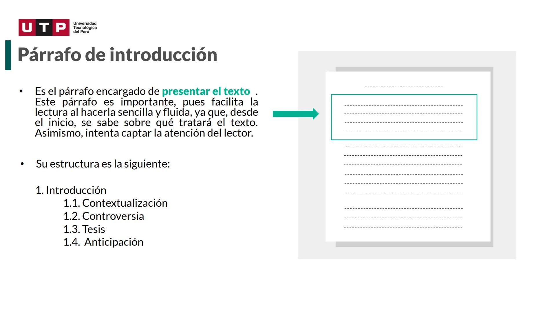 # Estructura del texto
argumentativo.
COMPRESIÓN Y REDACCIÓN DE TEXTO 1 --- OCR Start ---
Universidad
UTP Tecnológica
del Perú
Recordemos l